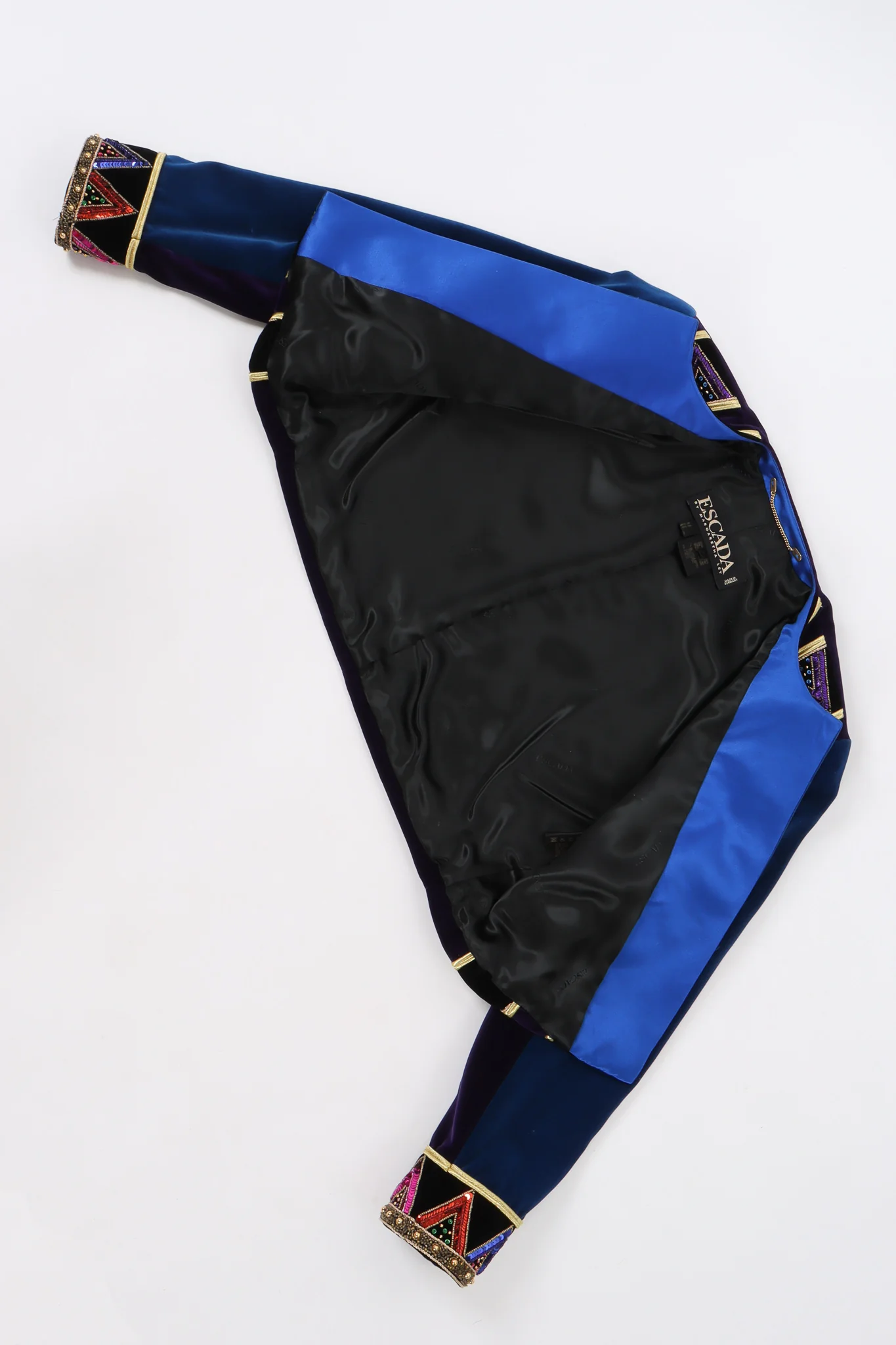 Chevron Sequined Velvet Boxy Jacket - Image 10