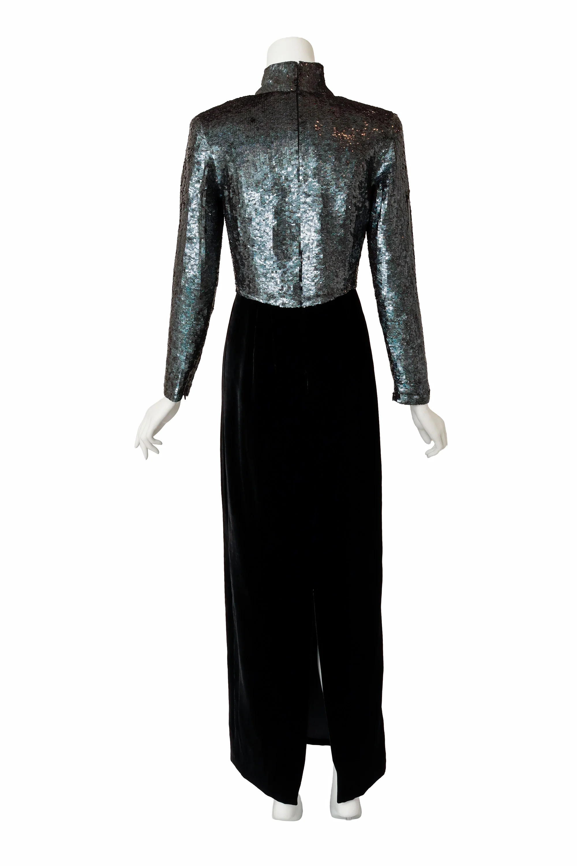 Sequin Velvet Column Gown - Image 4