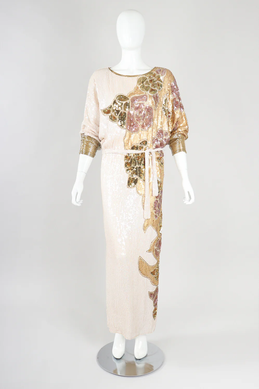 Sequined Blouson Batwing Dress - Image 2