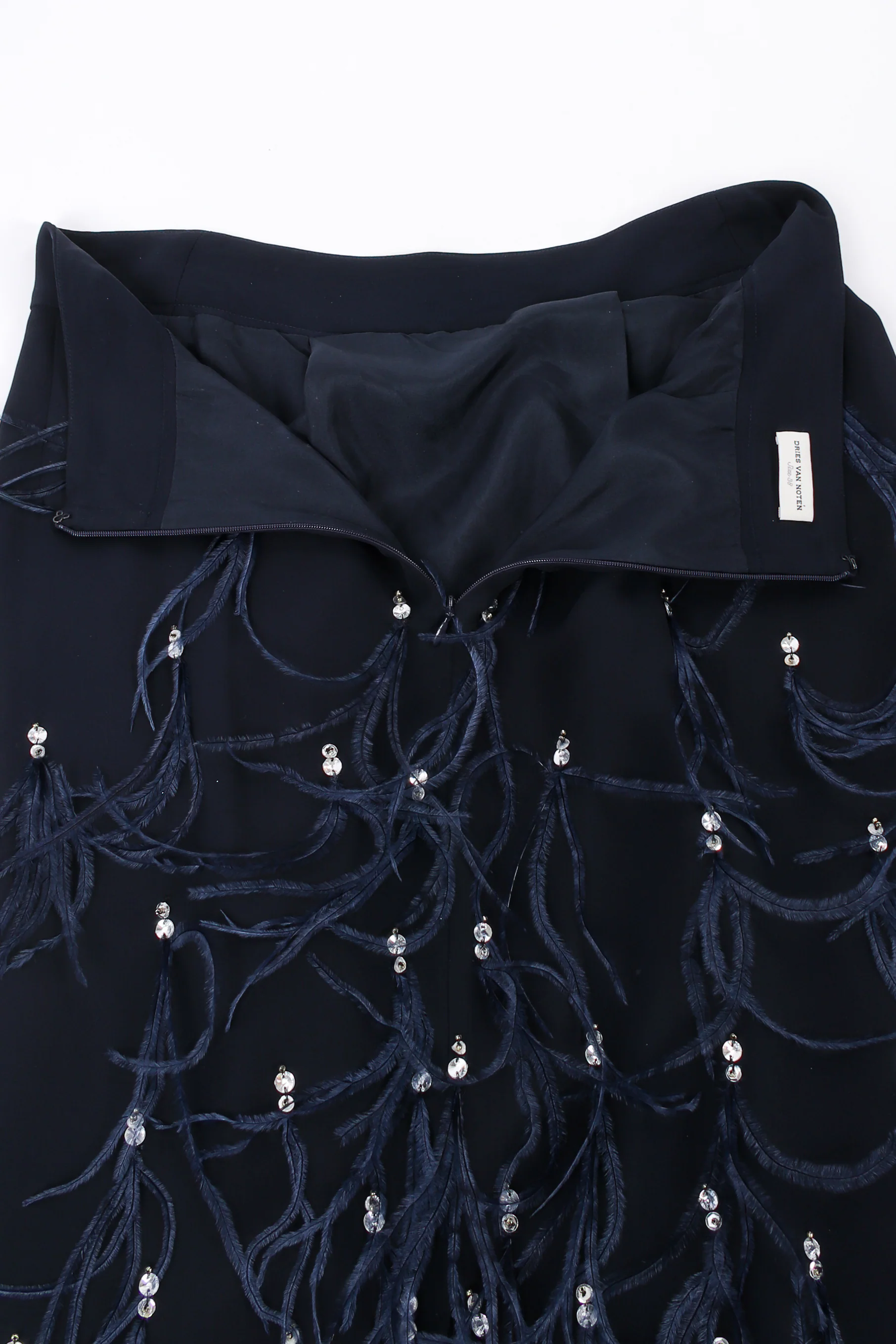 Sequin Ostrich Feather Skirt - Image 10