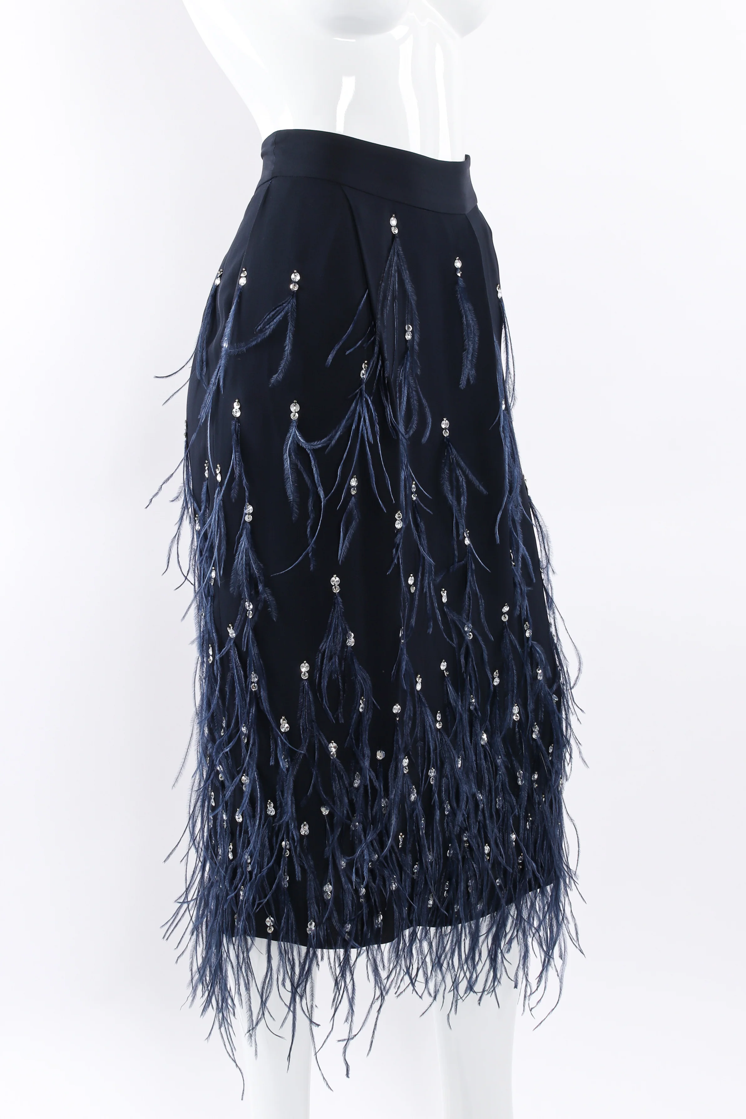 Sequin Ostrich Feather Skirt - Image 2