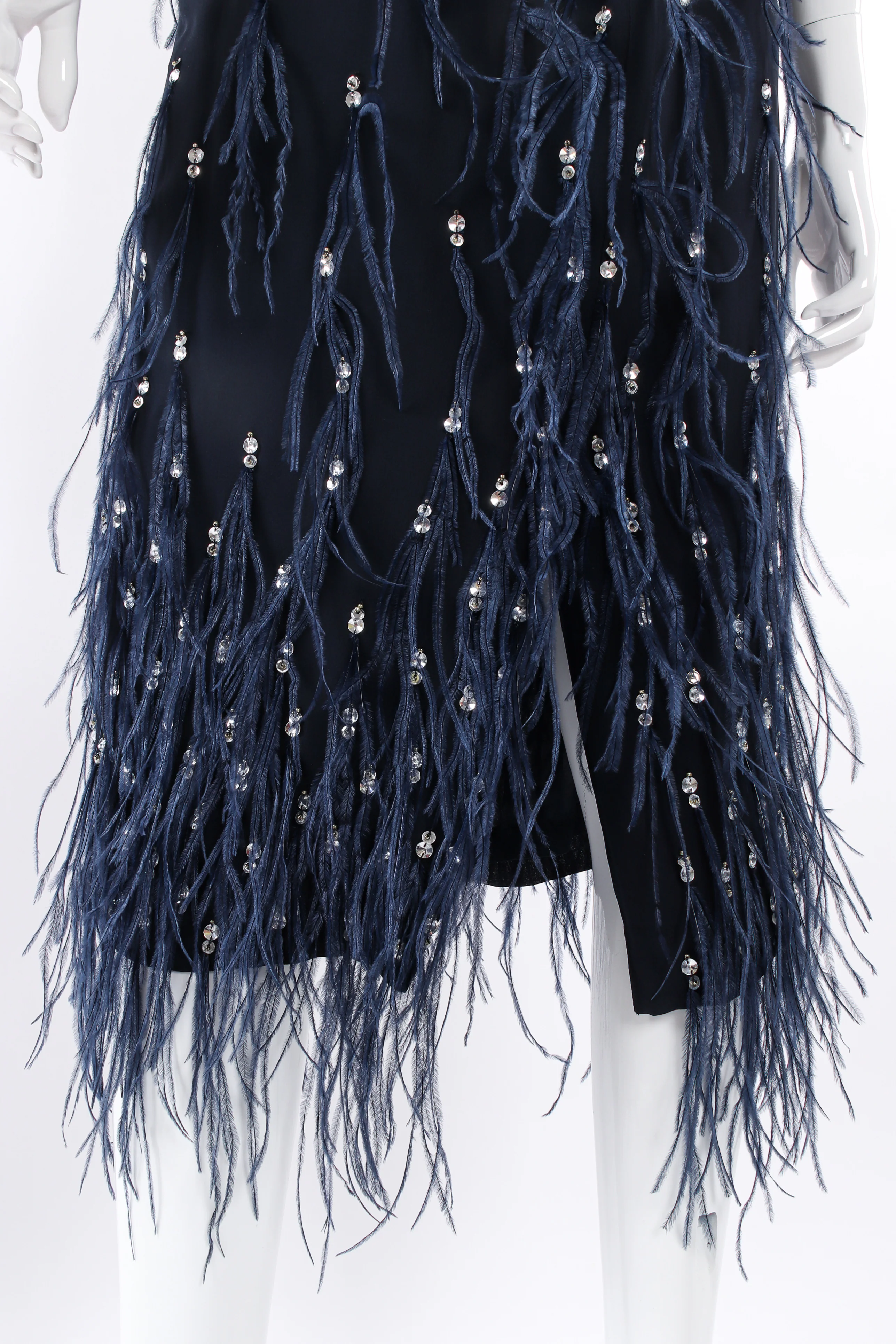 Sequin Ostrich Feather Skirt - Image 7