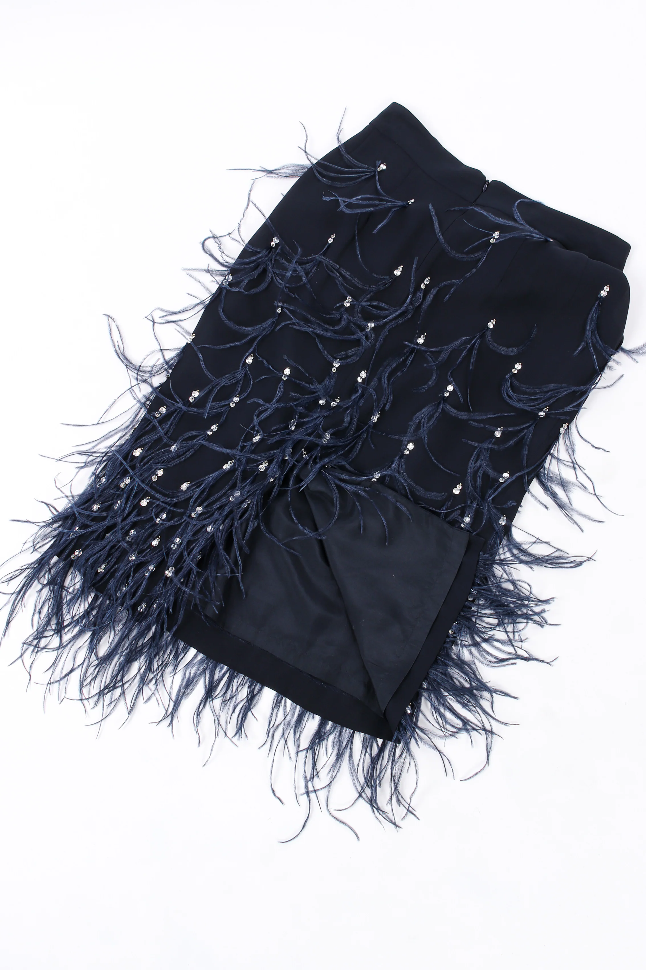Sequin Ostrich Feather Skirt - Image 9