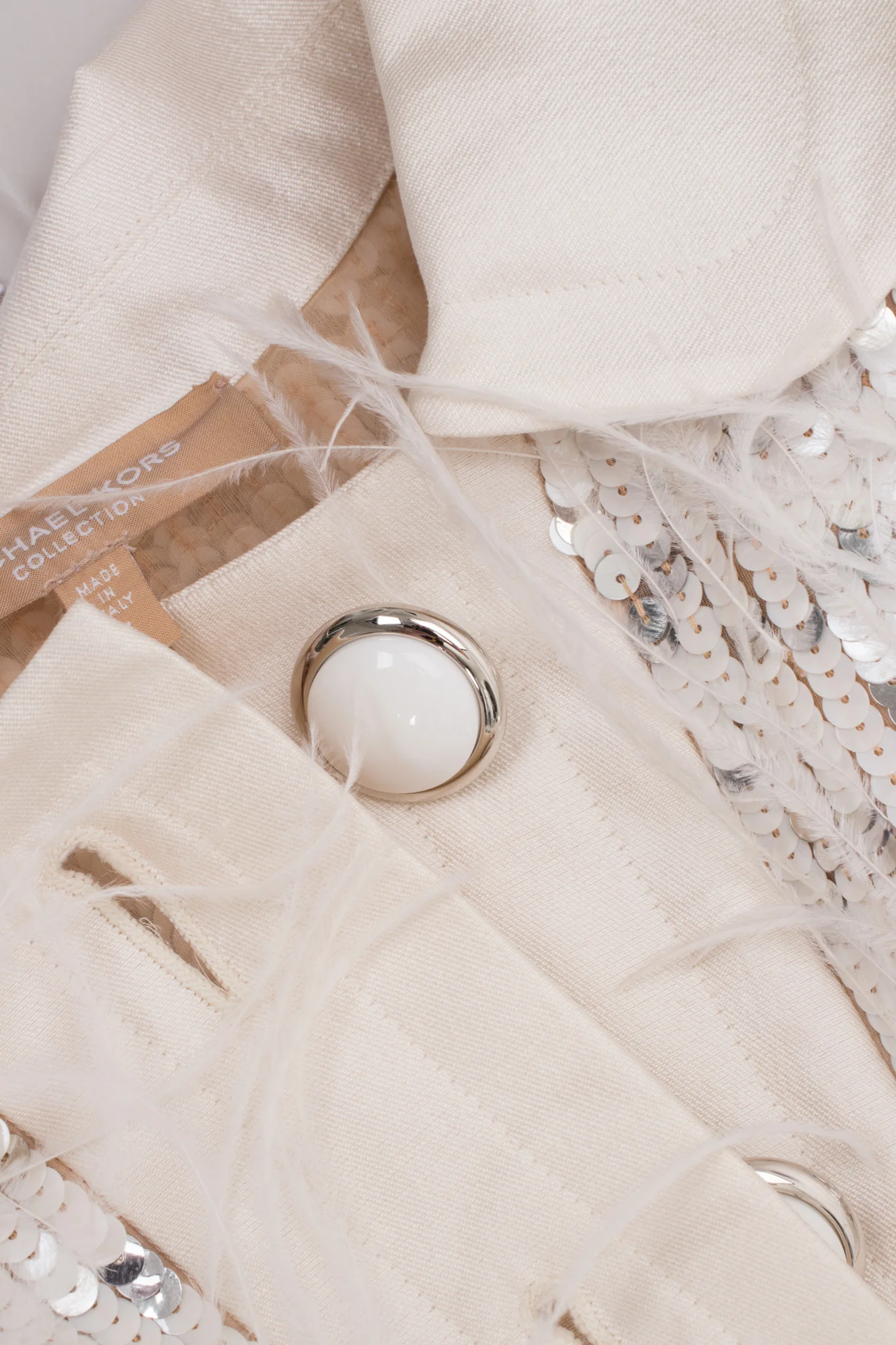 Sequined Feather Shift Dress - Image 10