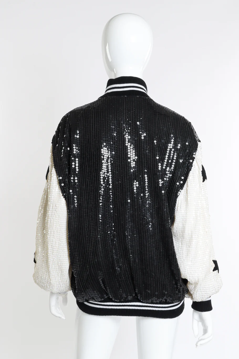 Sequined Letterman Bomber Jacket - Image 3