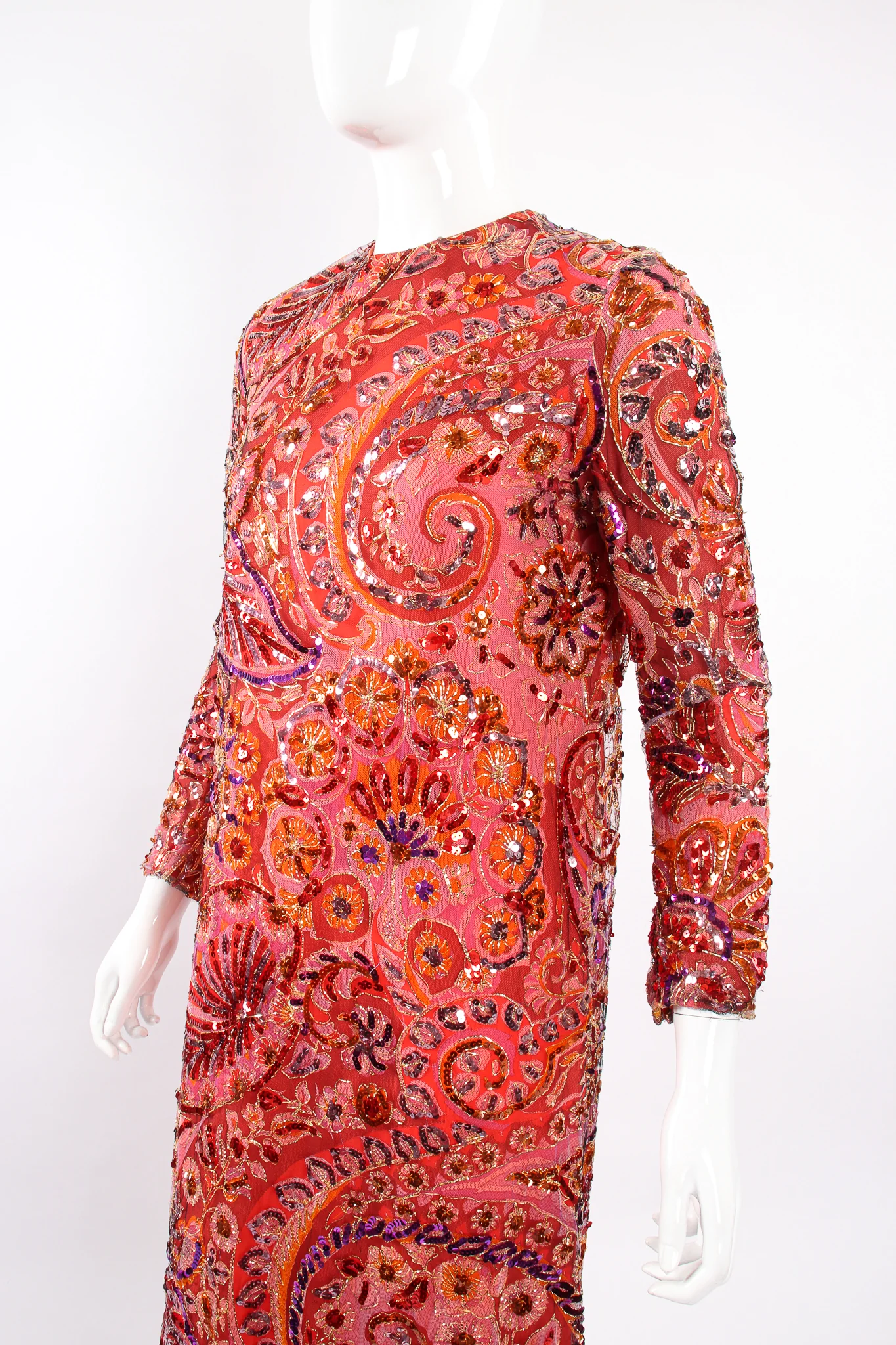 Sequined Mesh Shift Dress - Image 2