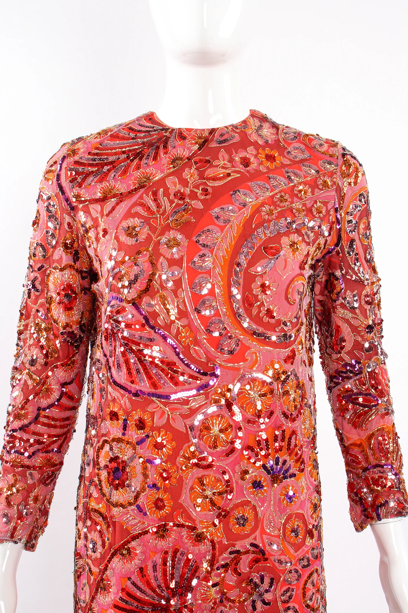 Sequined Mesh Shift Dress - Image 3