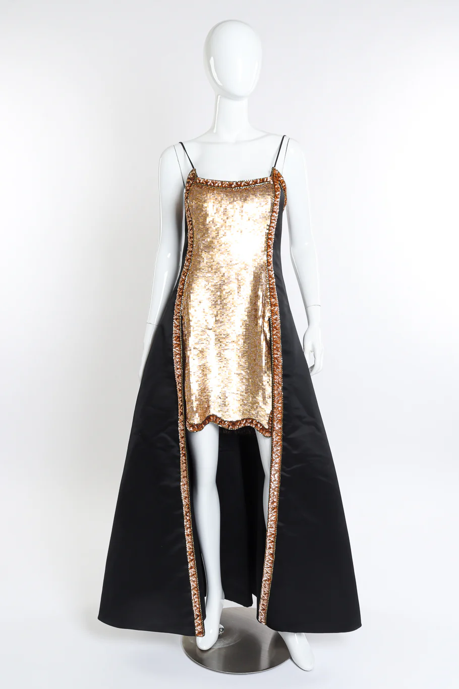 Sequined Overskirt Gown