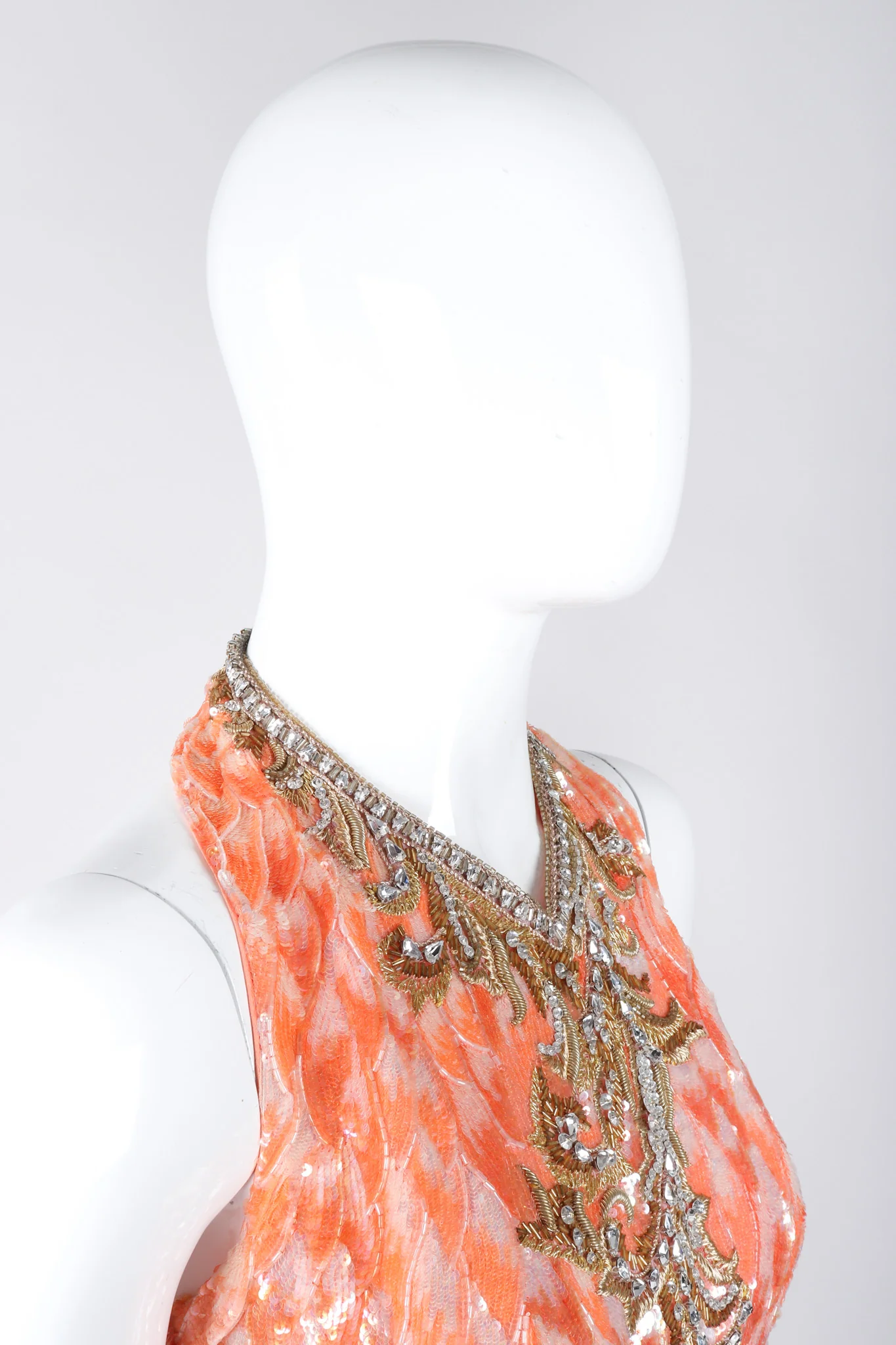 Sequined Phoenix Halter Gown - Image 10