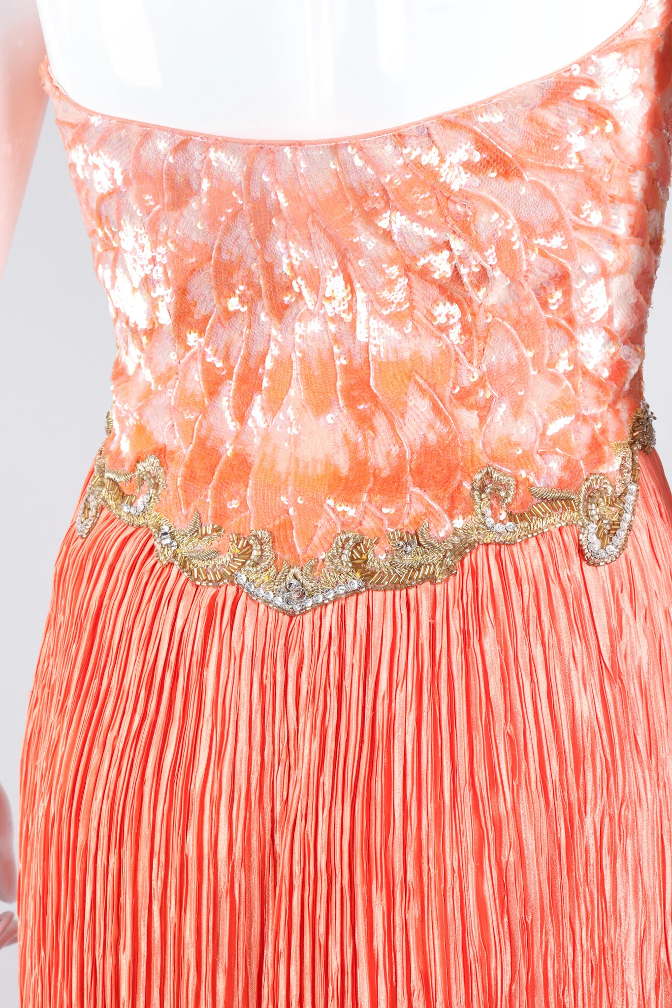 Sequined Phoenix Halter Gown - Image 7