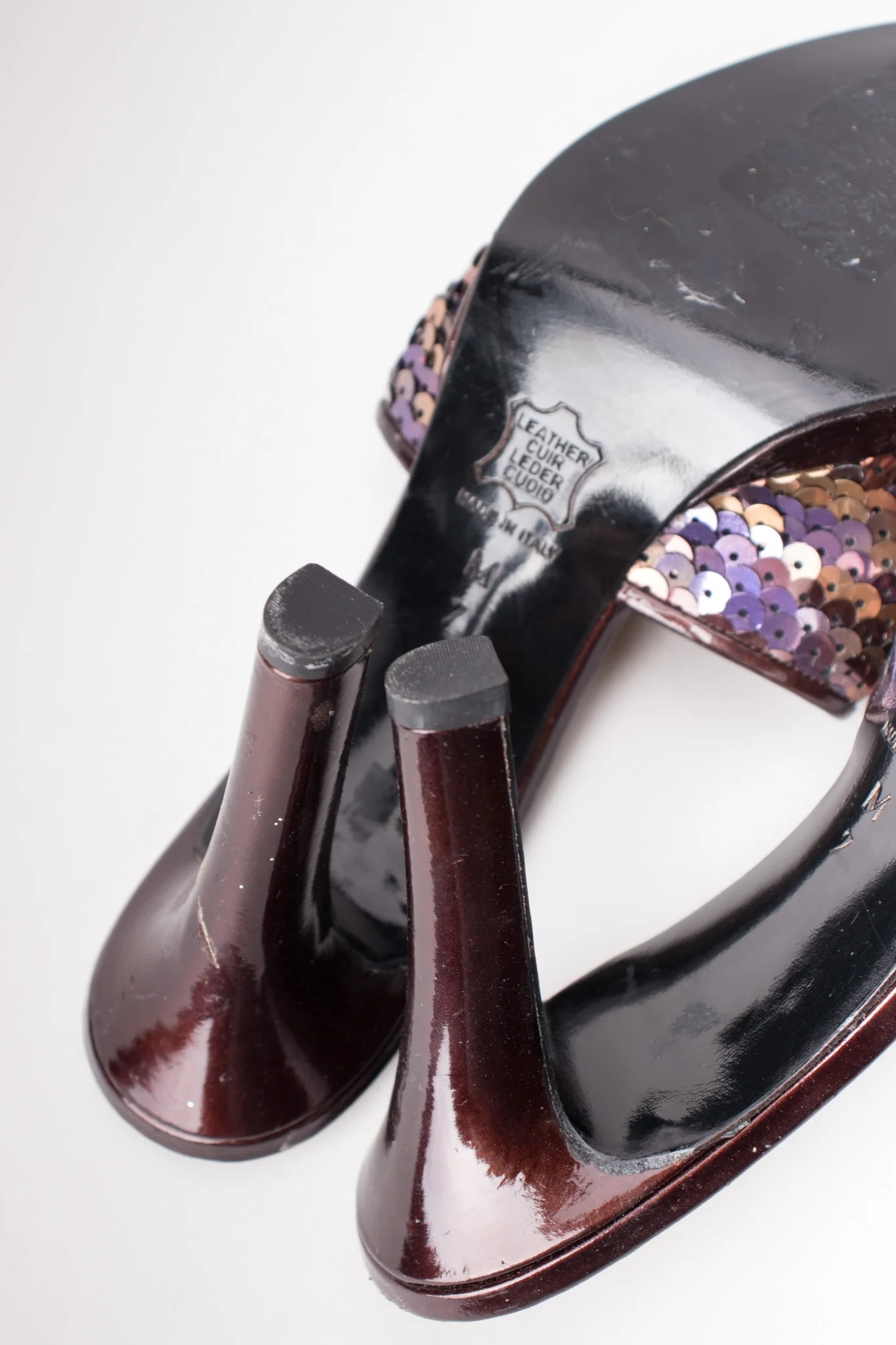 Sequined Platform Mules - Image 22