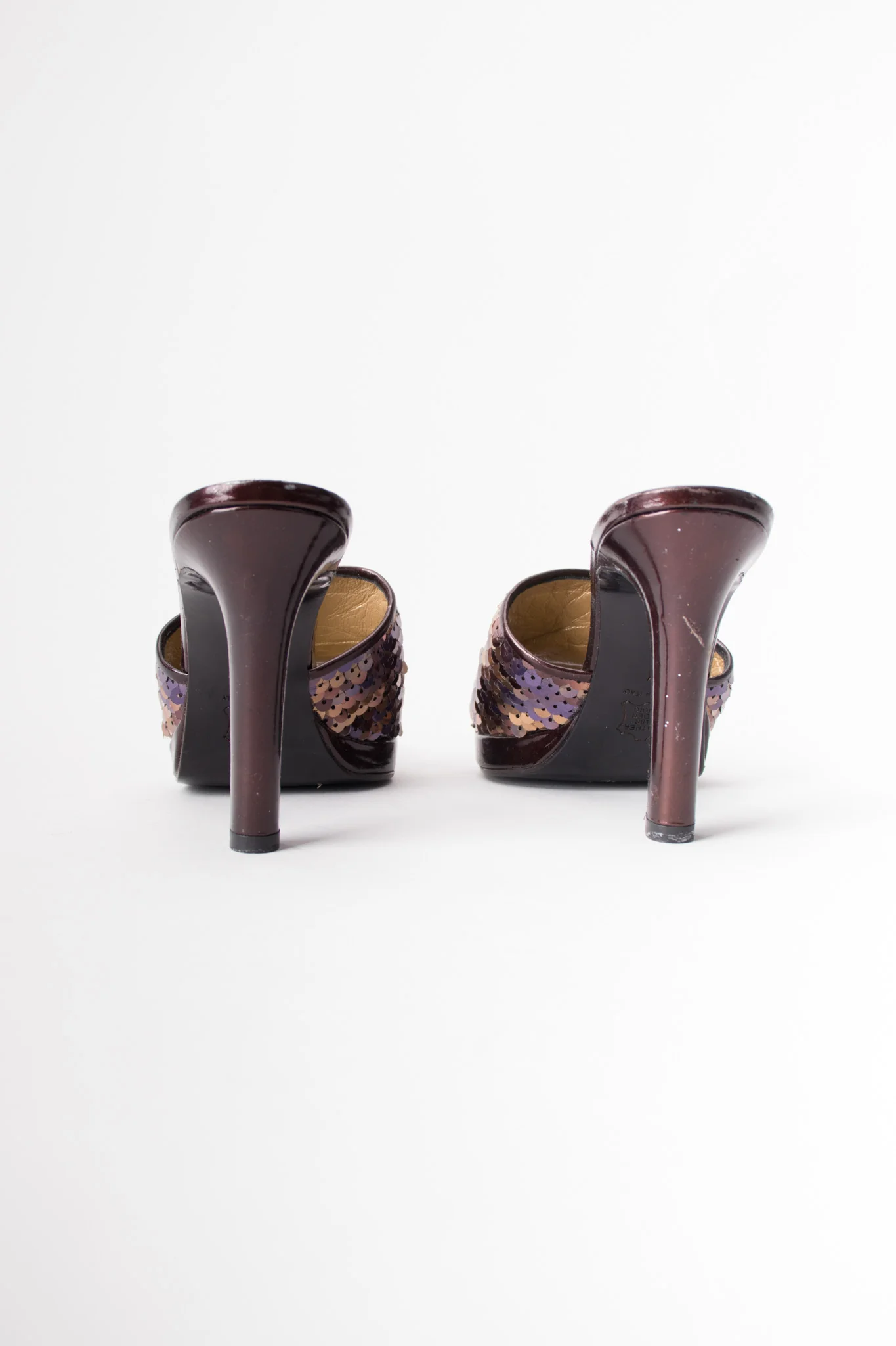 Sequined Platform Mules - Image 7