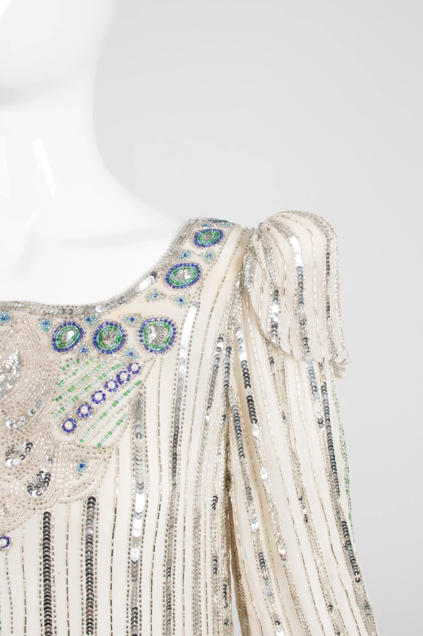 Sequined Puff Sleeve Deco Dress - Image 10