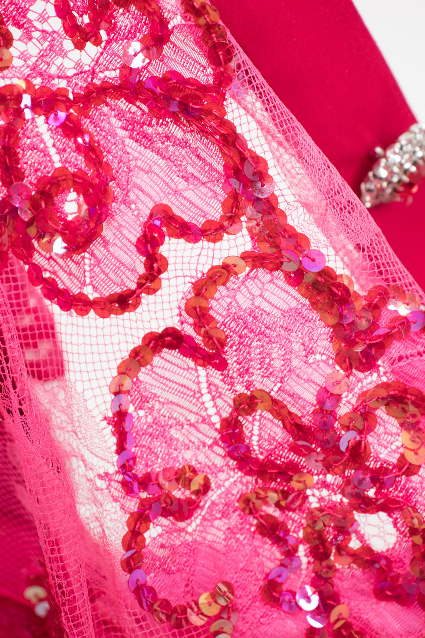 Sequined Sheer Lace Top - Image 11