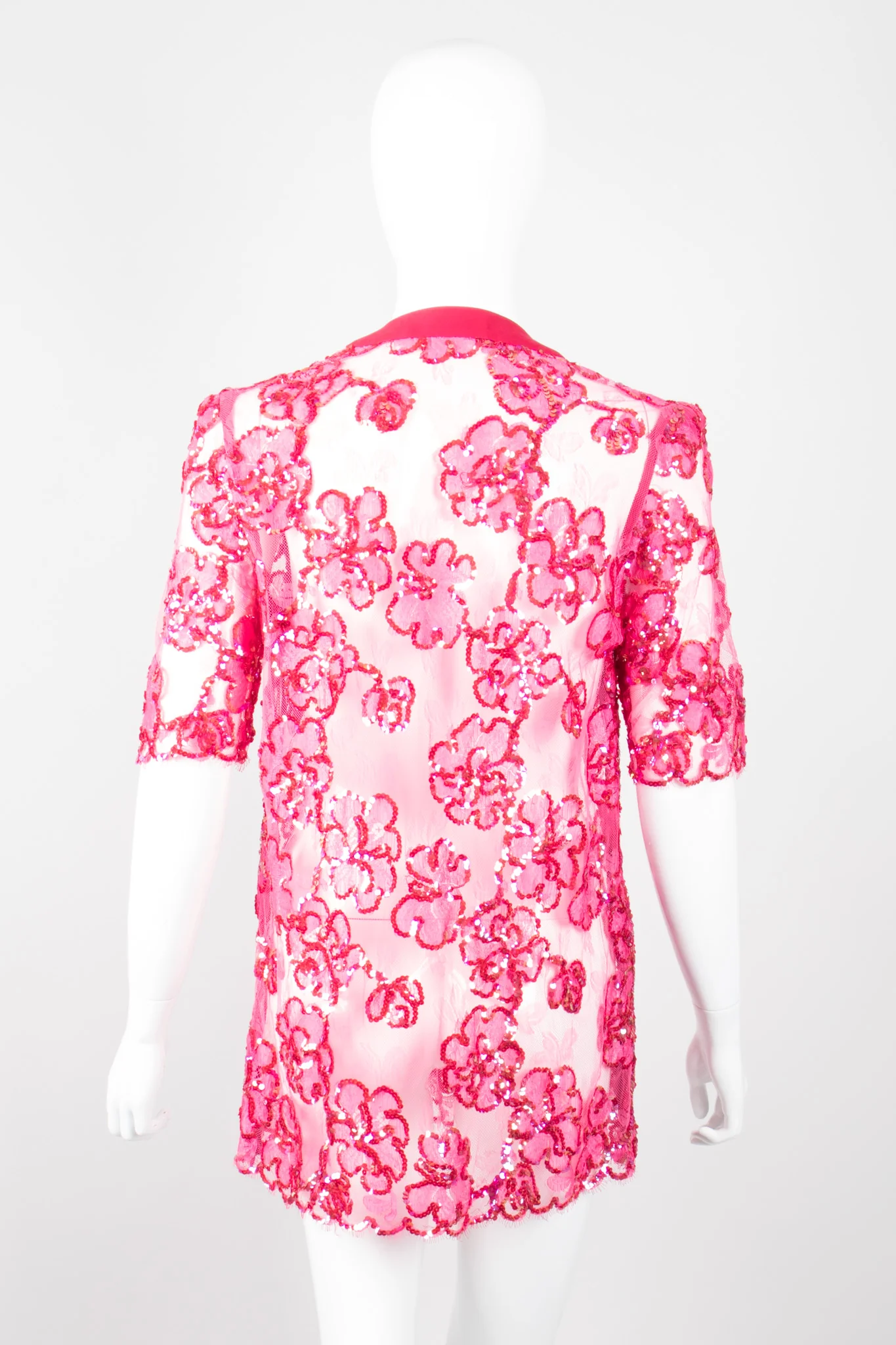 Sequined Sheer Lace Top - Image 6