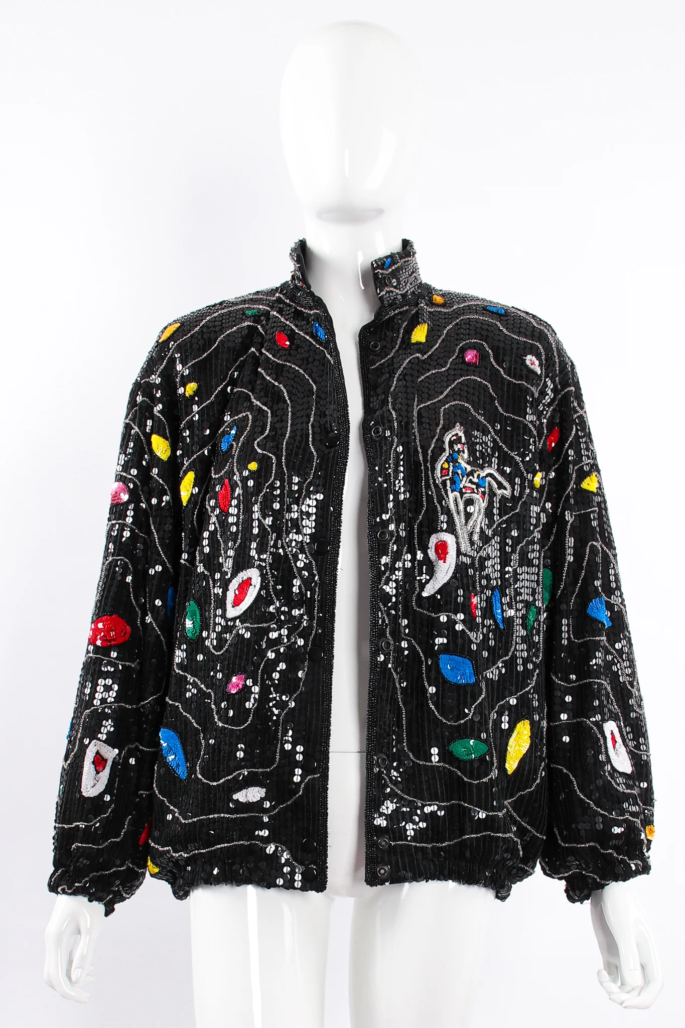 Sequined Stallion Bomber Jacket - Image 5