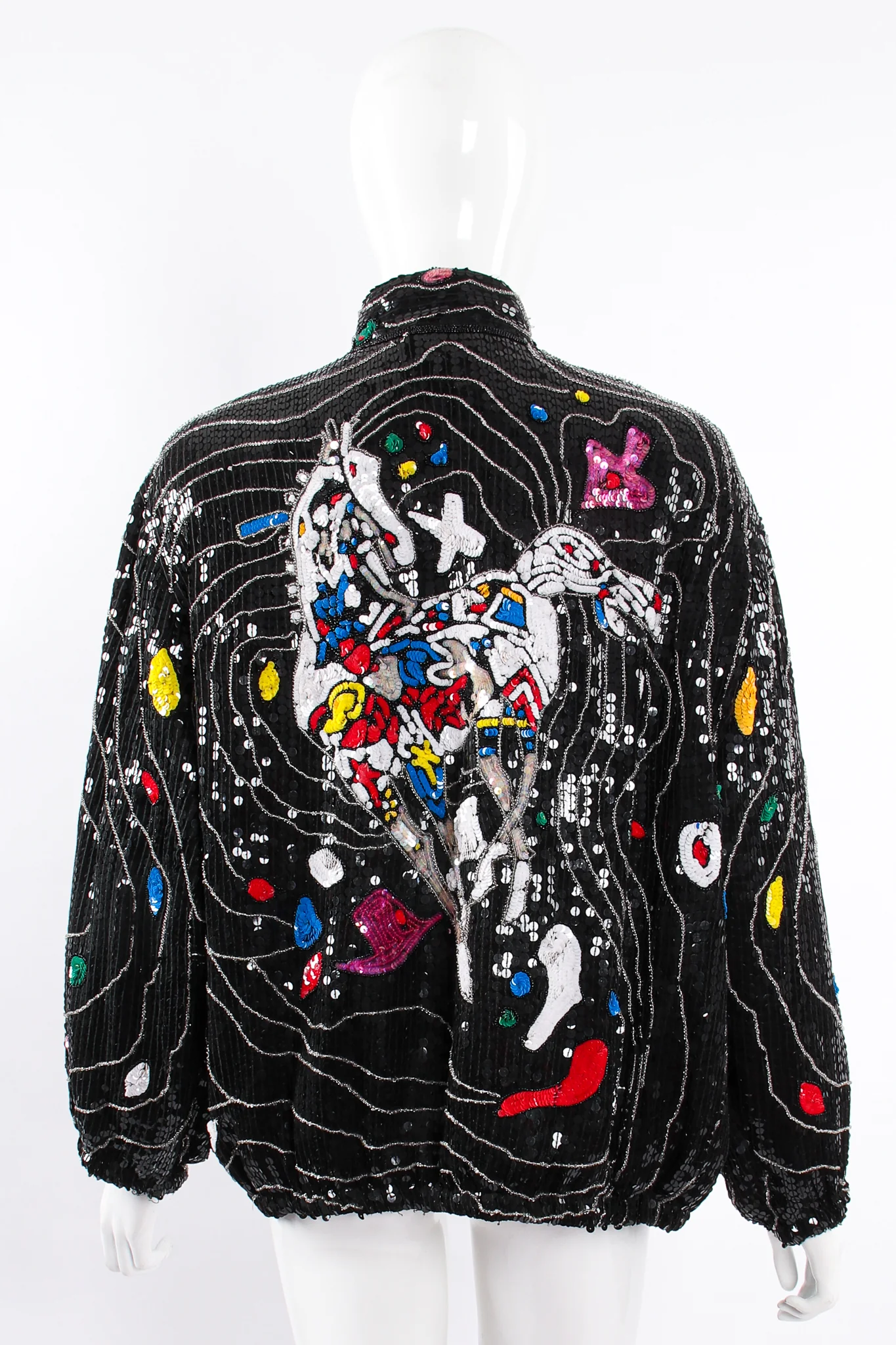 Sequined Stallion Bomber Jacket - Image 8