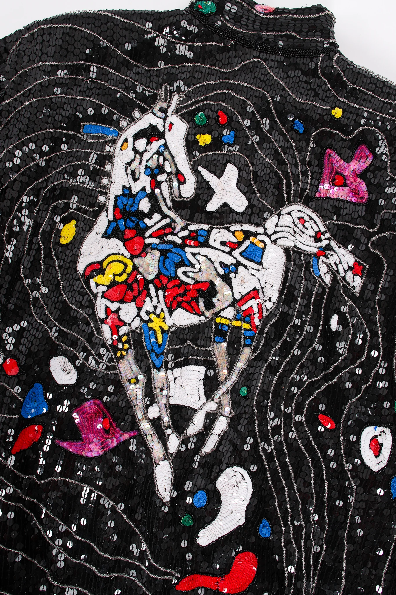 Sequined Stallion Bomber Jacket - Image 9