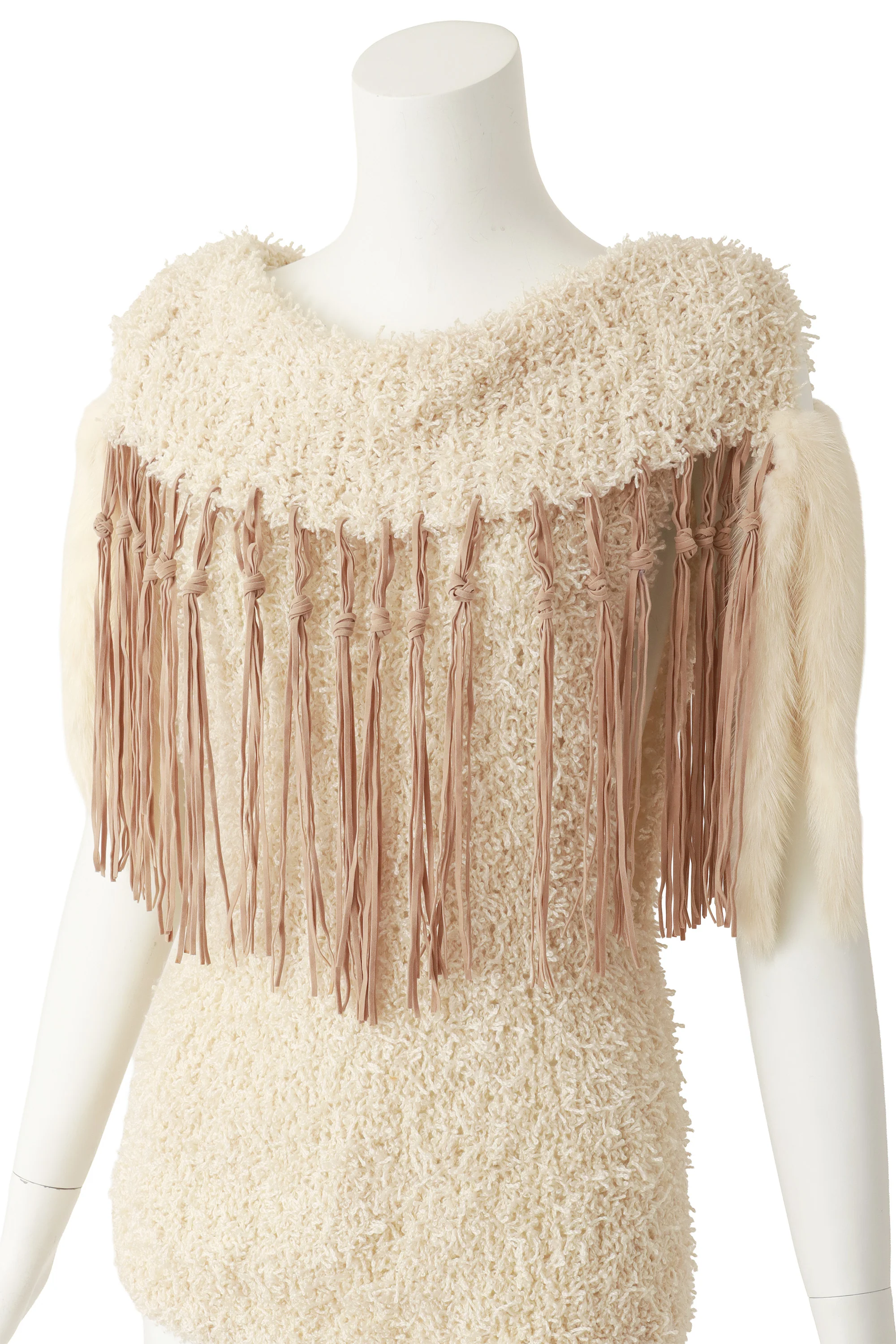 Shag Knit Mink Fringe Top - Image 2