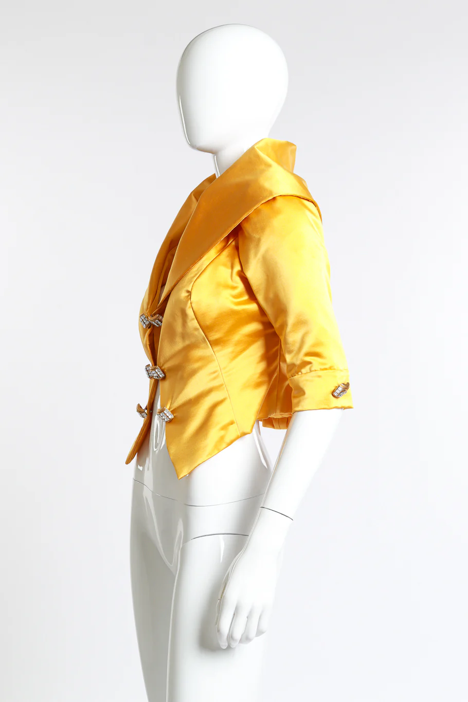 Shawl Collar Crop Jacket - Image 2
