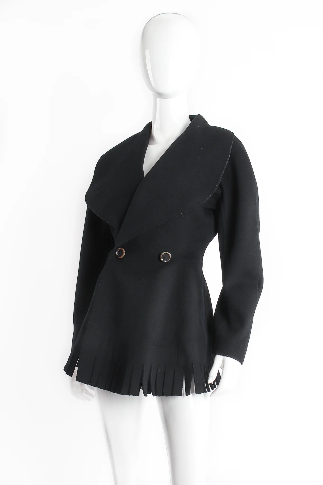 Shawl Collar Wool Peplum Jacket