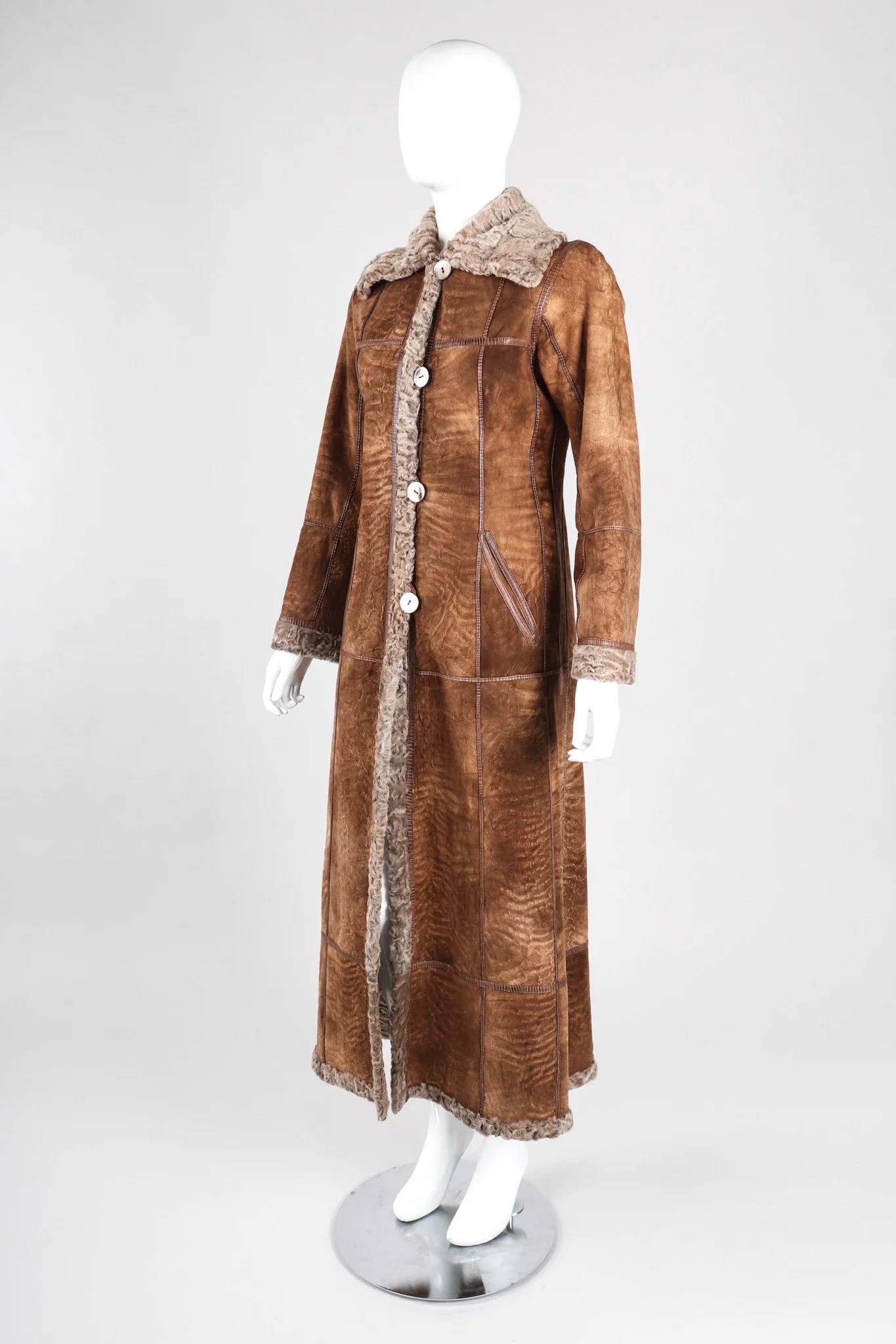 Reversible Shearling Lamb Coat - Image 11