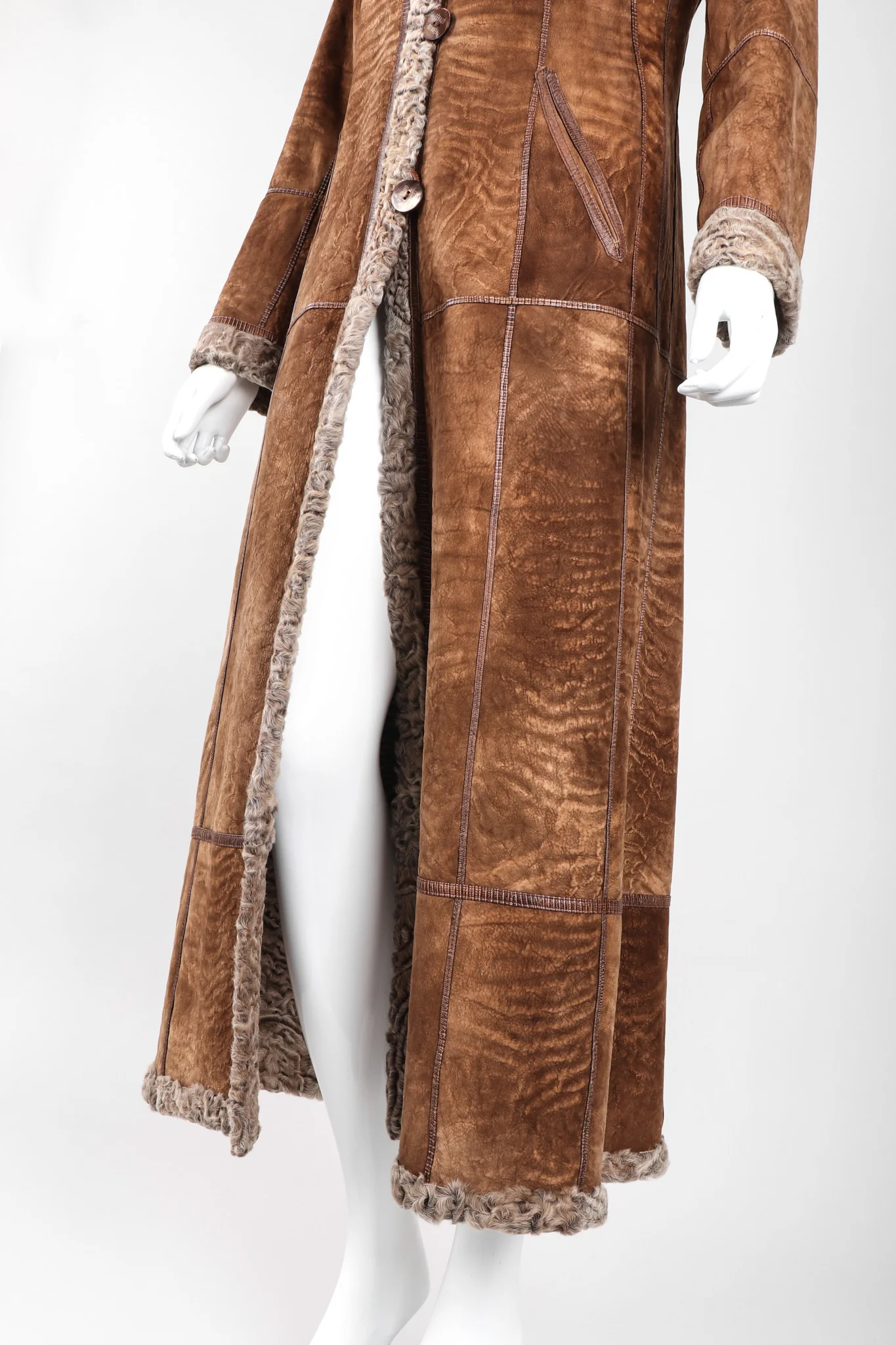Reversible Shearling Lamb Coat - Image 16