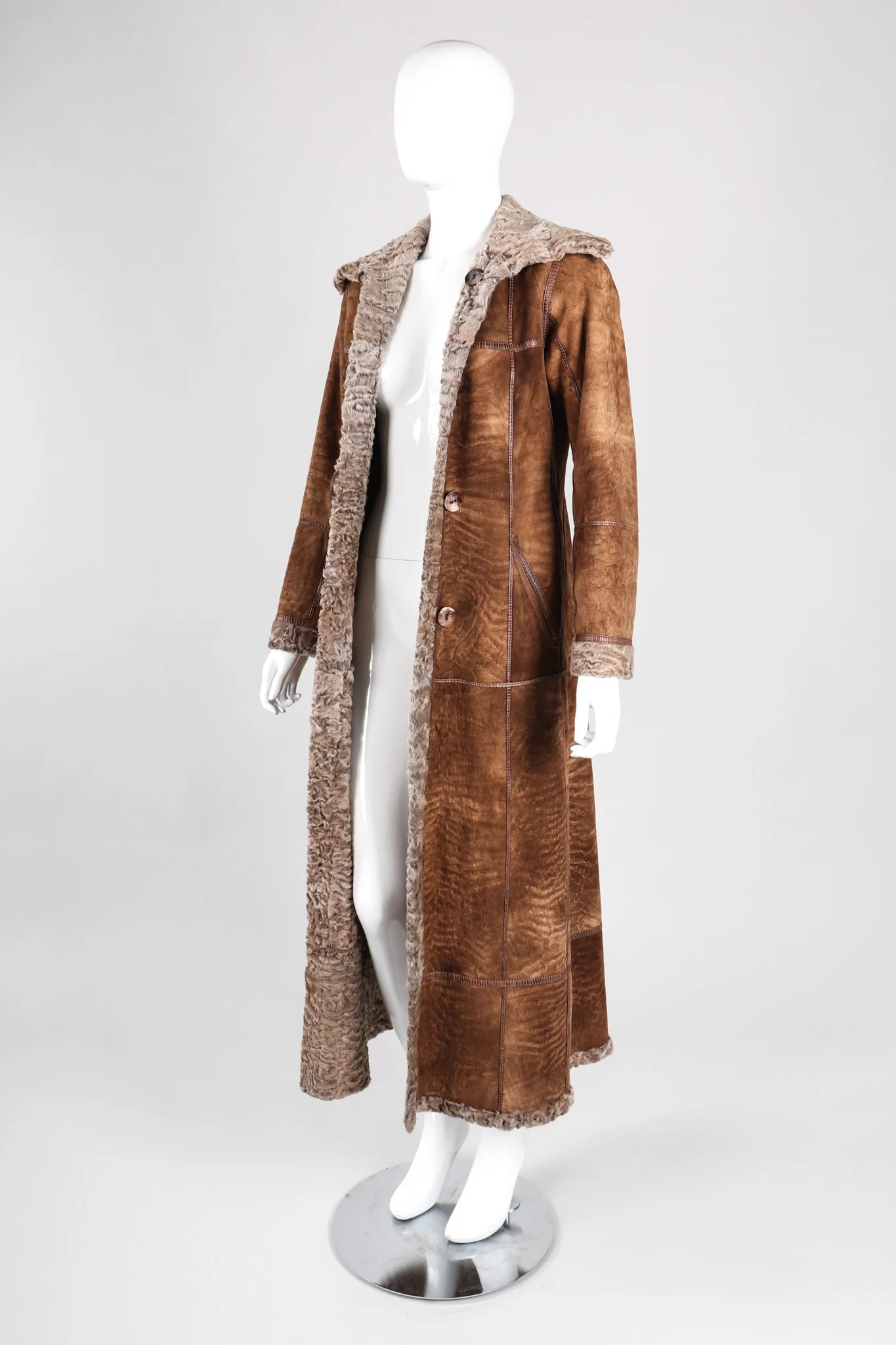 Reversible Shearling Lamb Coat - Image 2