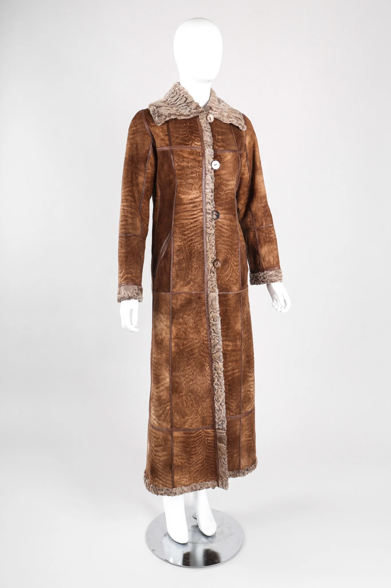 Reversible Shearling Lamb Coat - Image 9