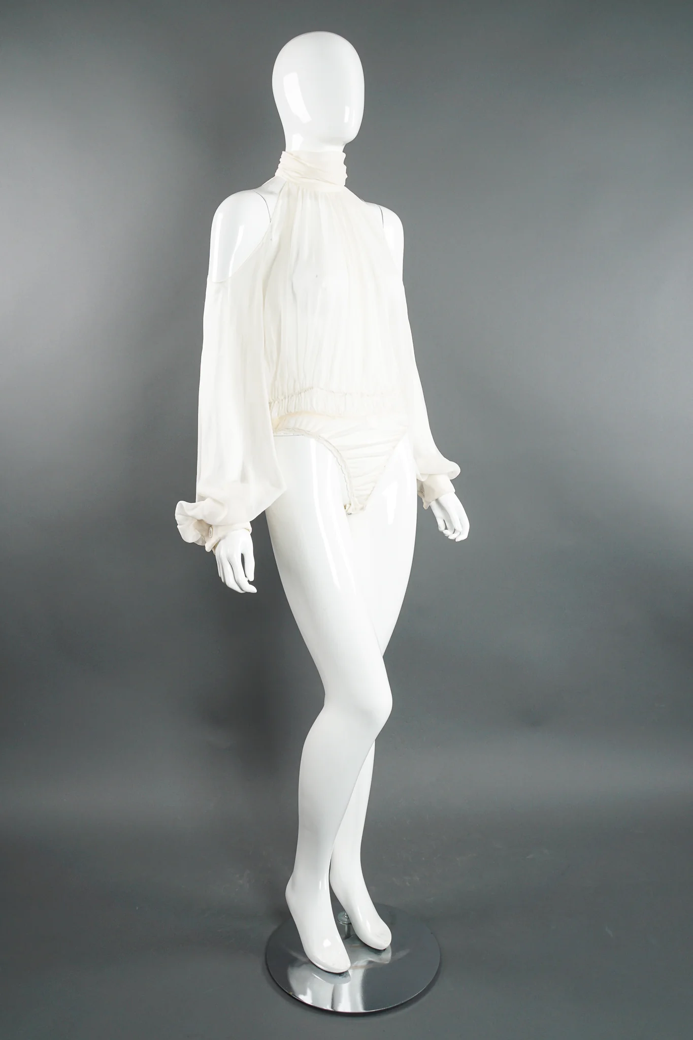 Sheer Balloon Sleeve Bodysuit - Image 7