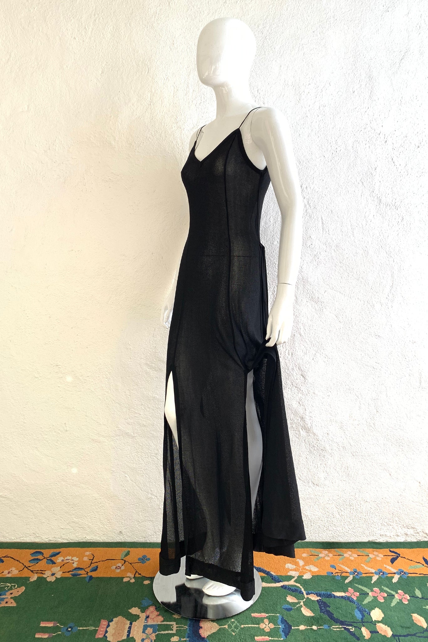 Sheer Belted Slip Dress