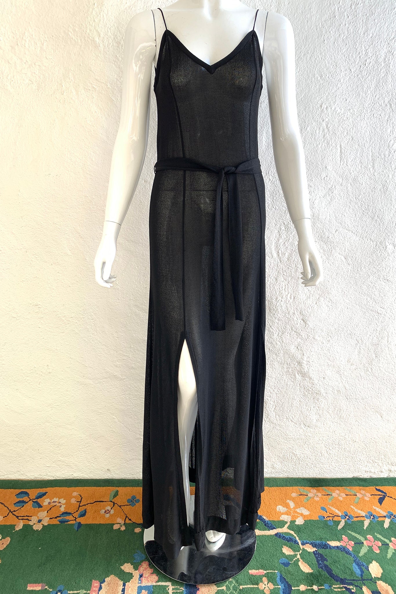 Sheer Belted Slip Dress - Image 3