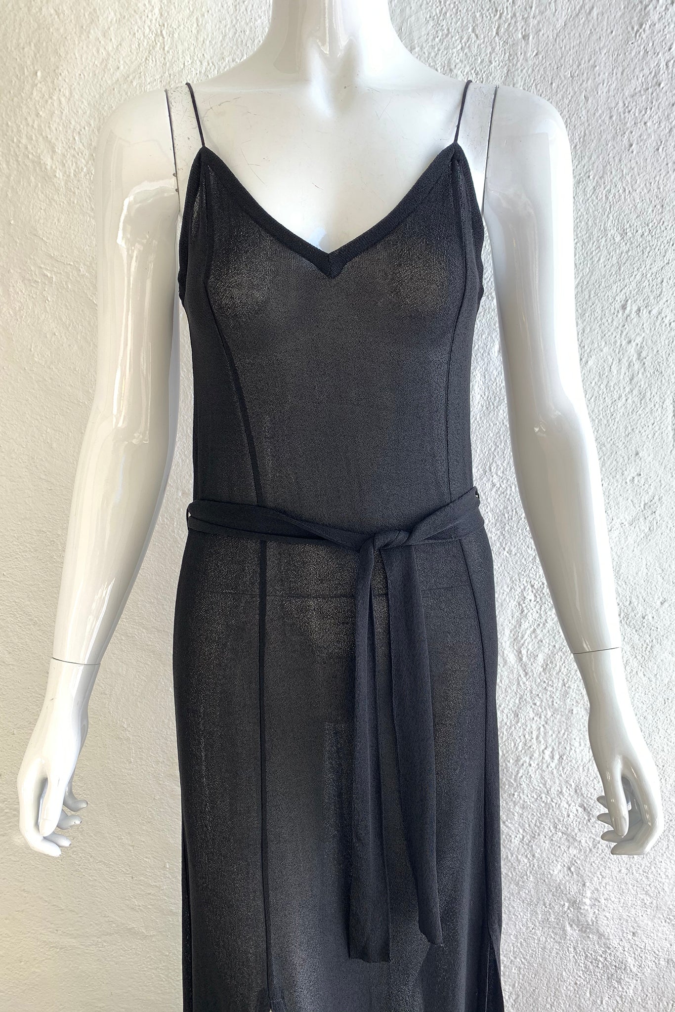 Sheer Belted Slip Dress - Image 4