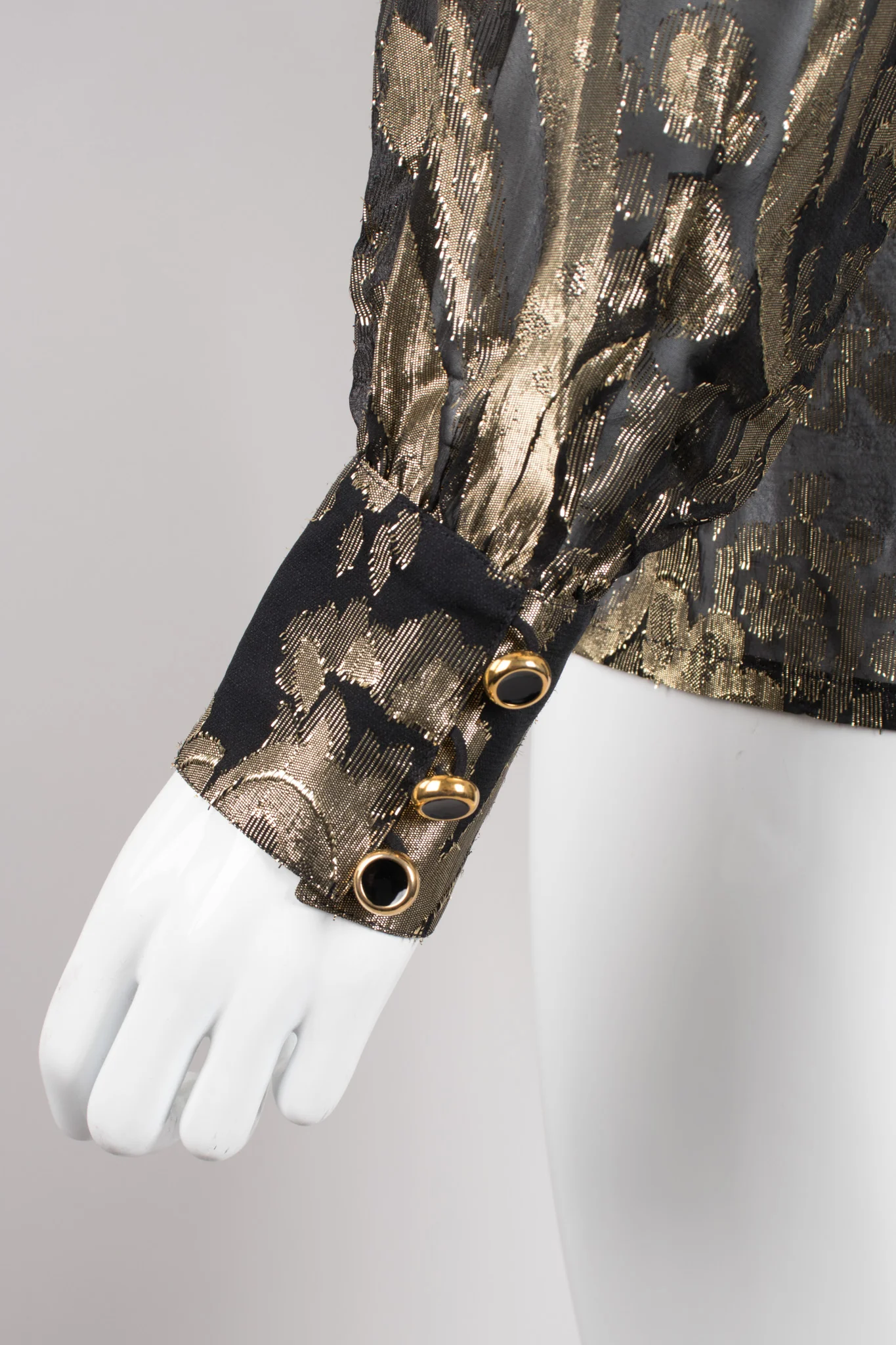 Sheer Brocade Wrap Blouse - Image 8