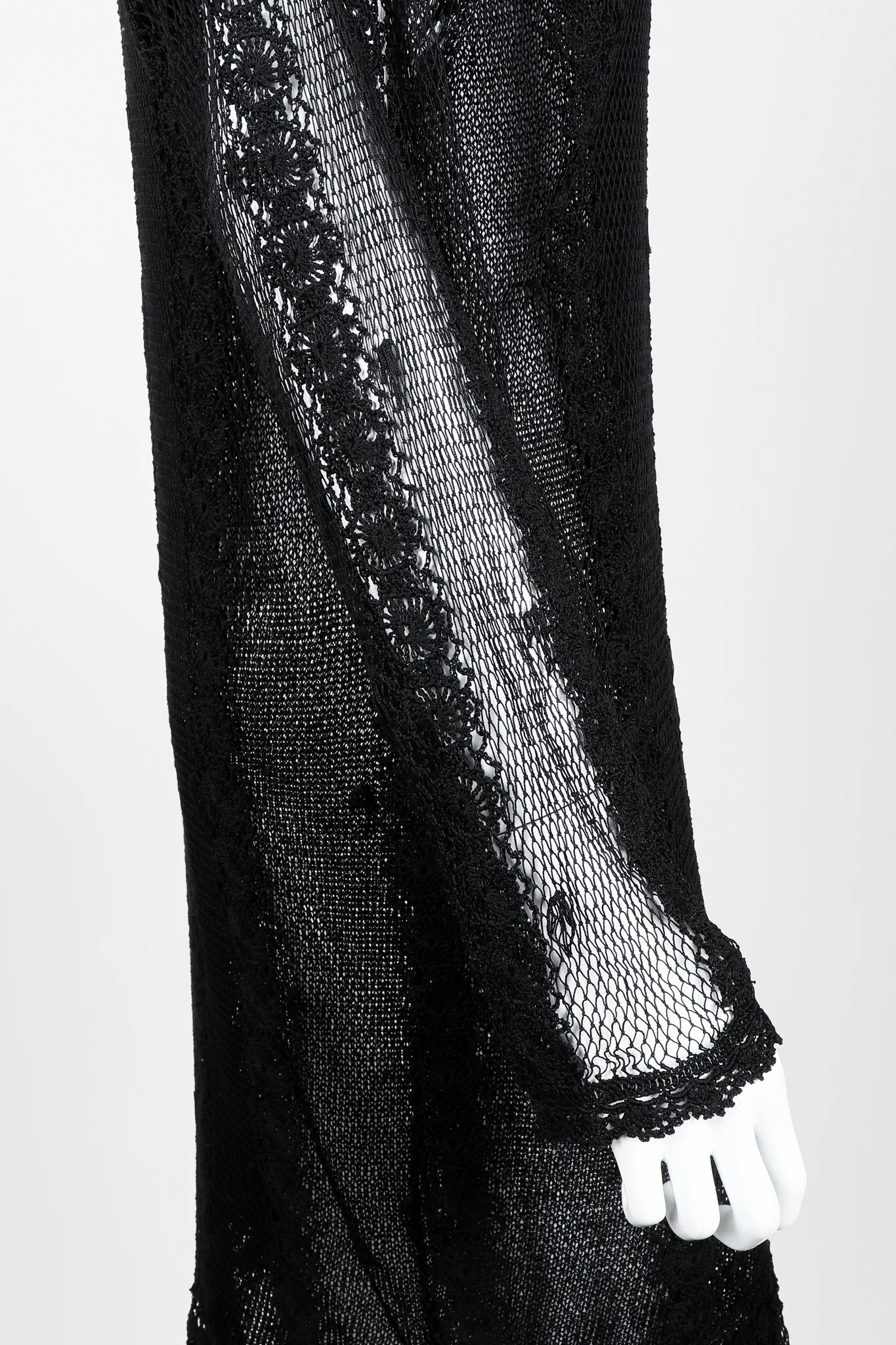 Sheer Crochet Lace Dress - Image 6