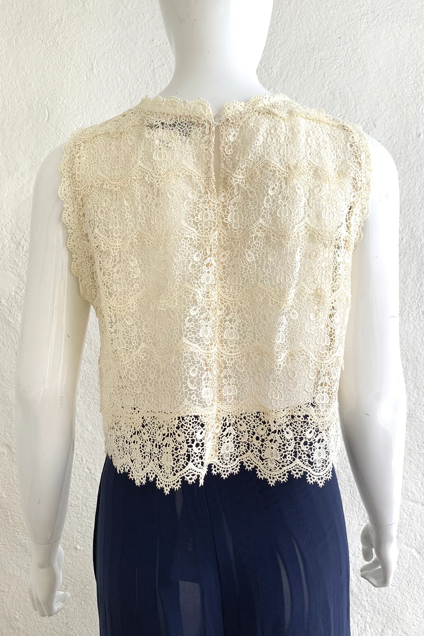 Sheer Crochet Lace Shell - Image 2