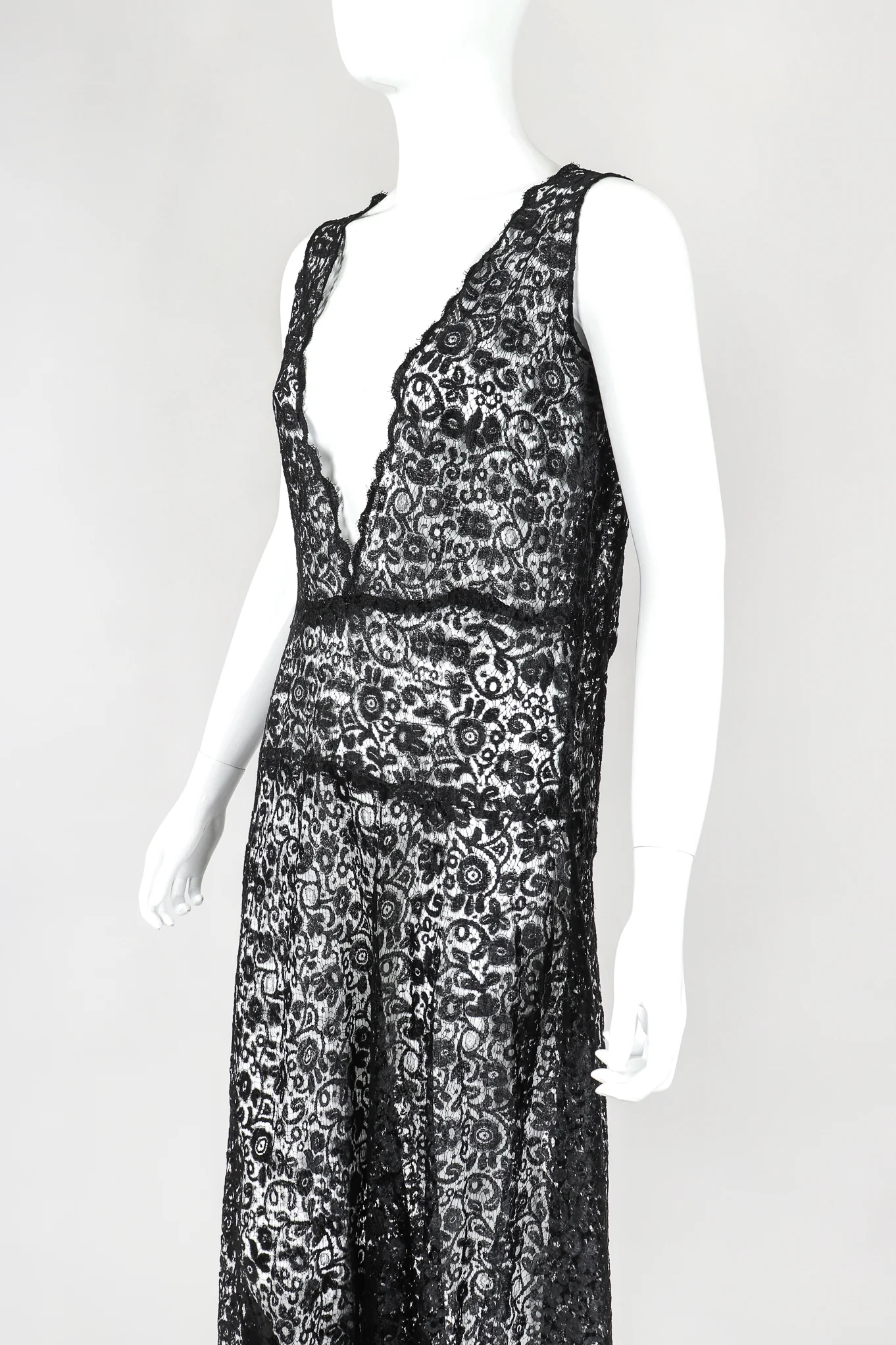 Sheer Embroidery Lace Dress - Image 2