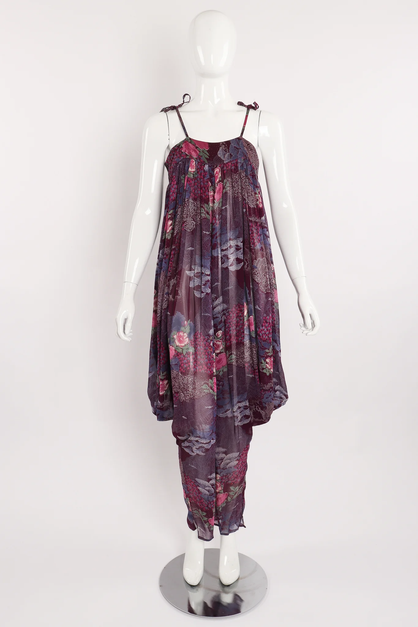 Sheer Floral Harem Jumpsuit - Image 5