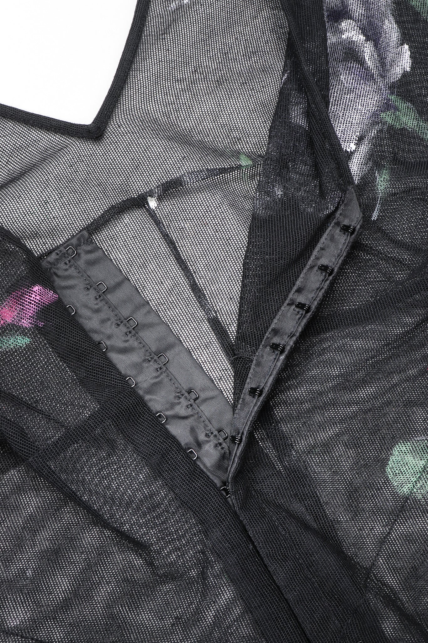 Sheer Floral Painted Mesh Dress - Image 6