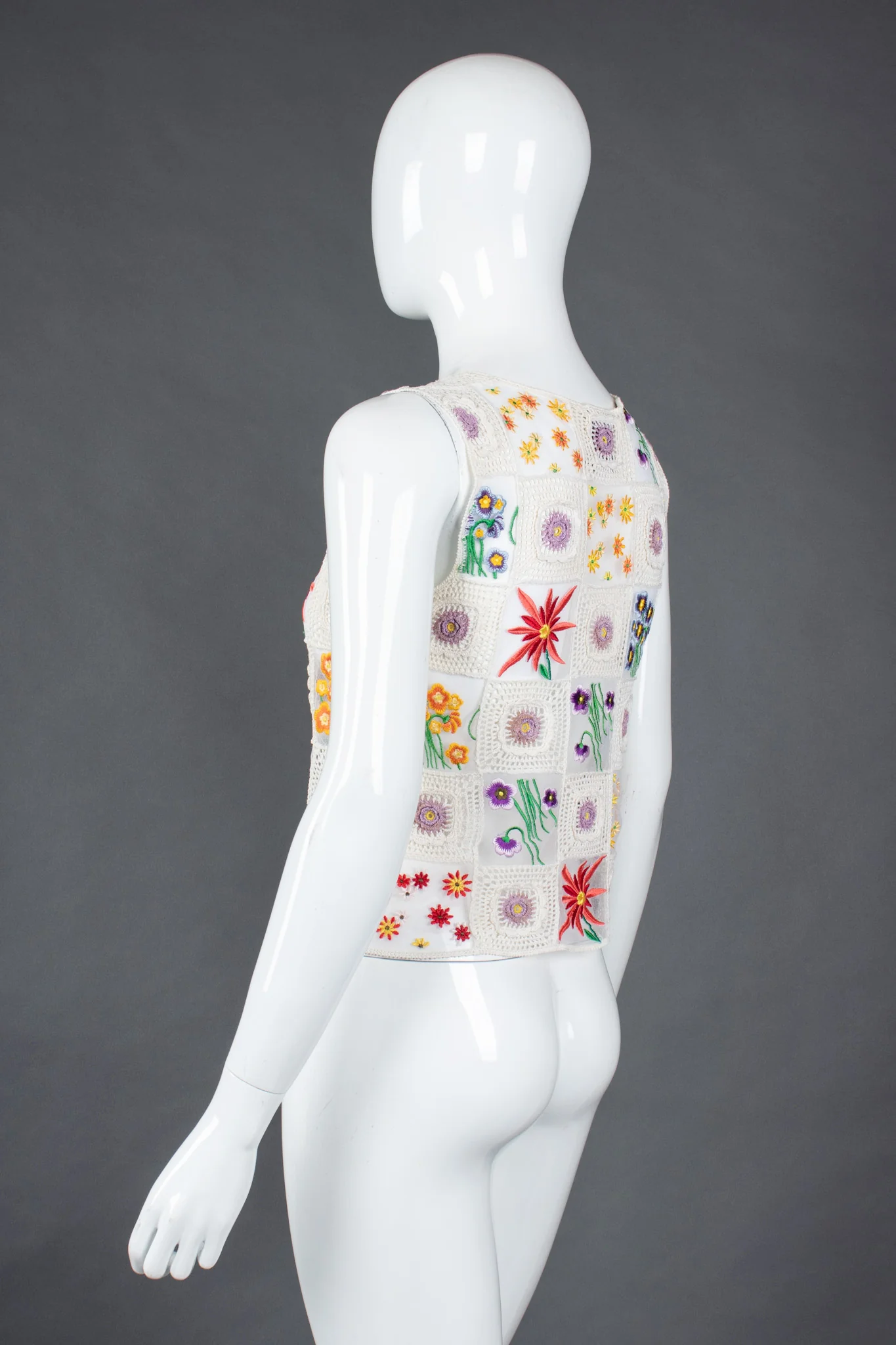 Sheer Flower Child Crochet Top - Image 7