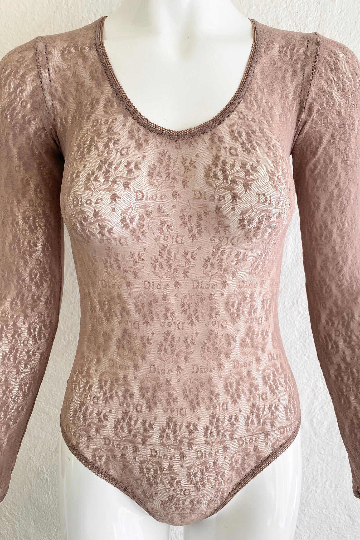 Sheer Lace Logo Bodysuit - Image 3
