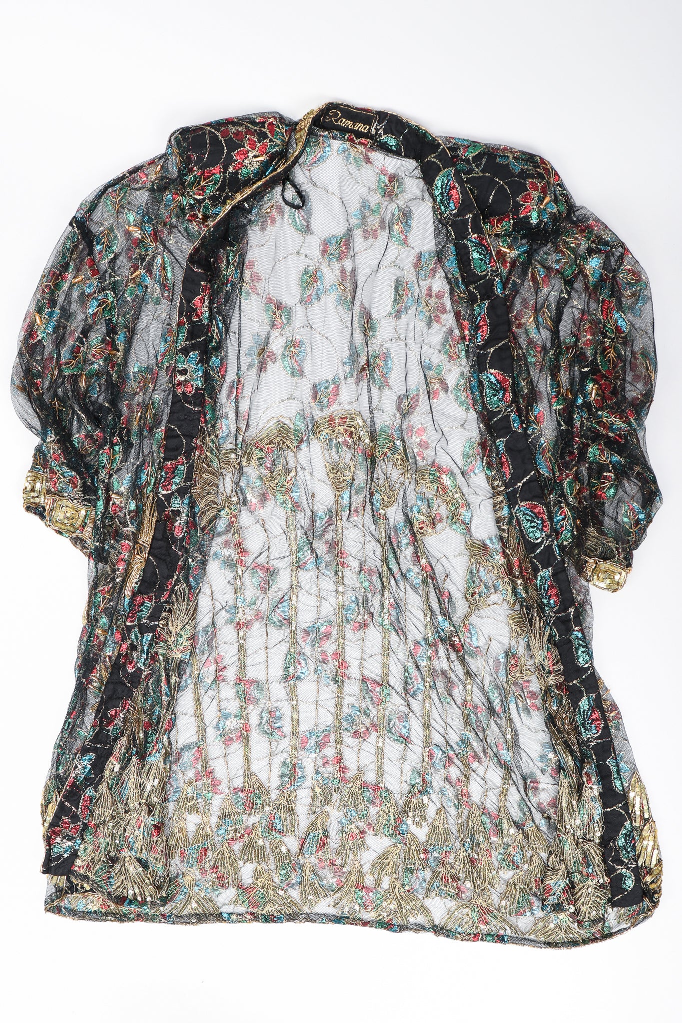 Sheer Embellished Duster Jacket - Image 17