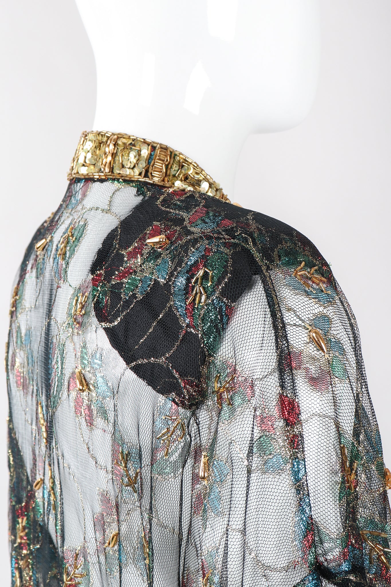Sheer Embellished Duster Jacket - Image 6