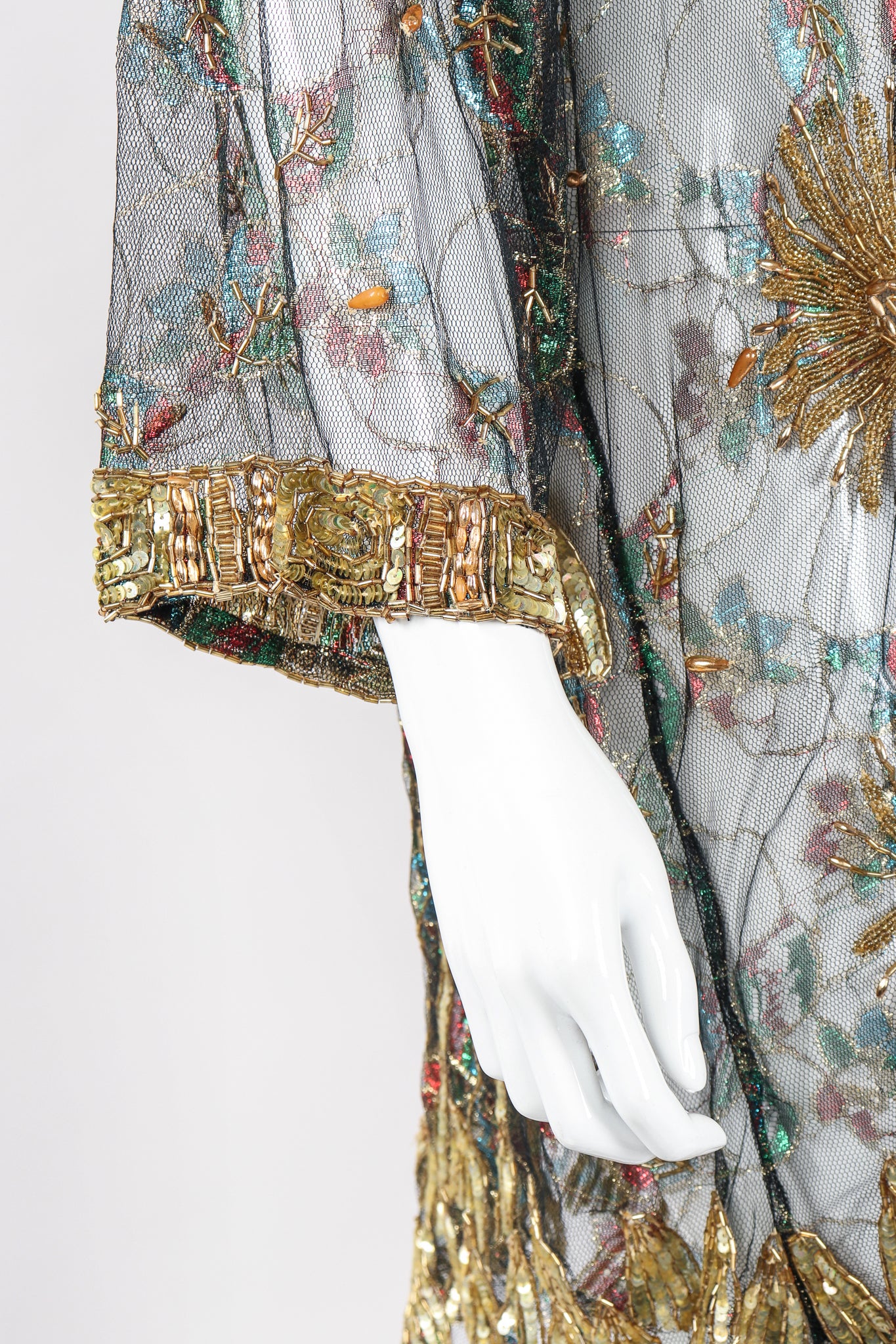 Sheer Embellished Duster Jacket - Image 8
