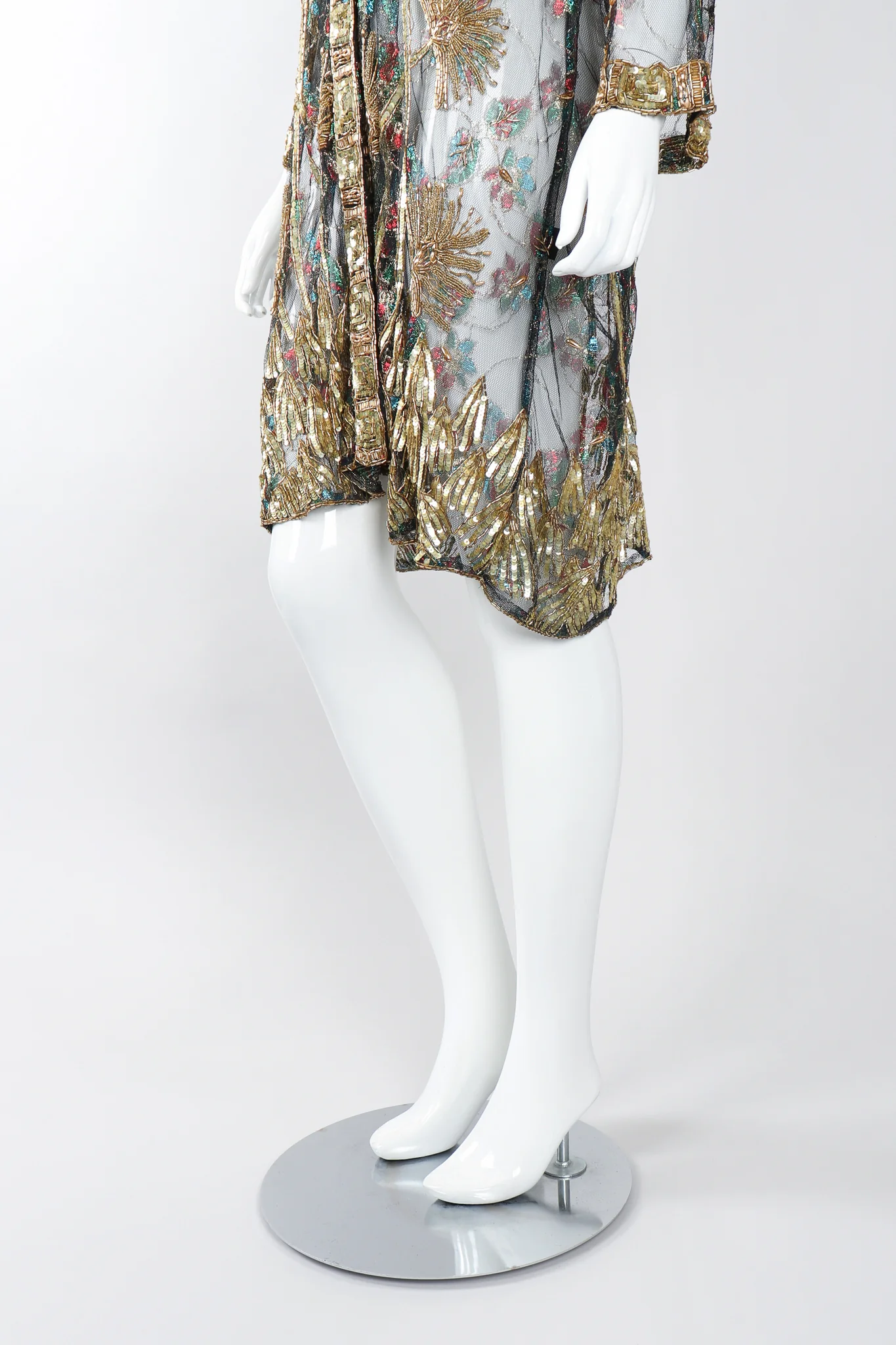 Sheer Embellished Duster Jacket - Image 9