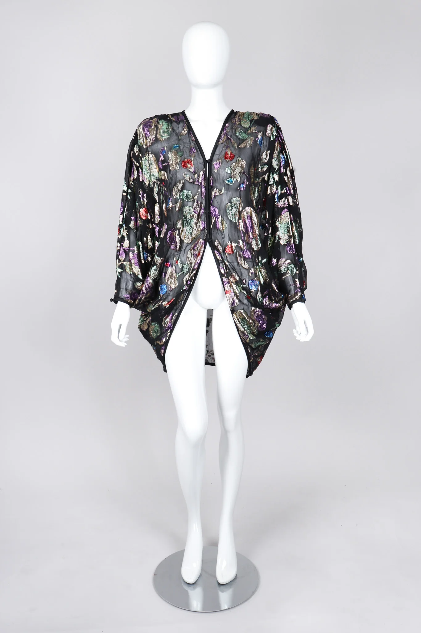 Sheer Lamé Floral Jacket - Image 3