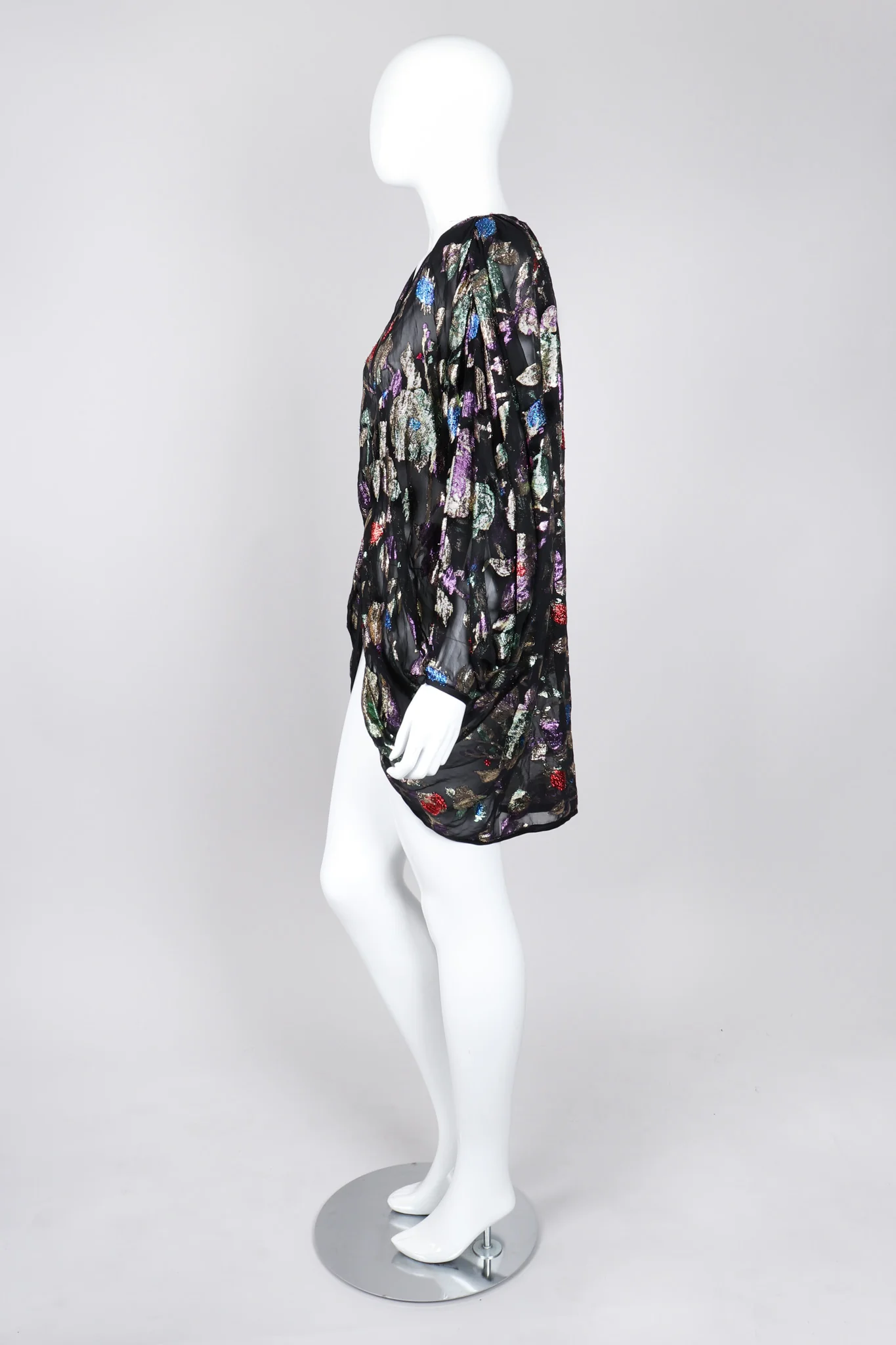 Sheer Lamé Floral Jacket - Image 5