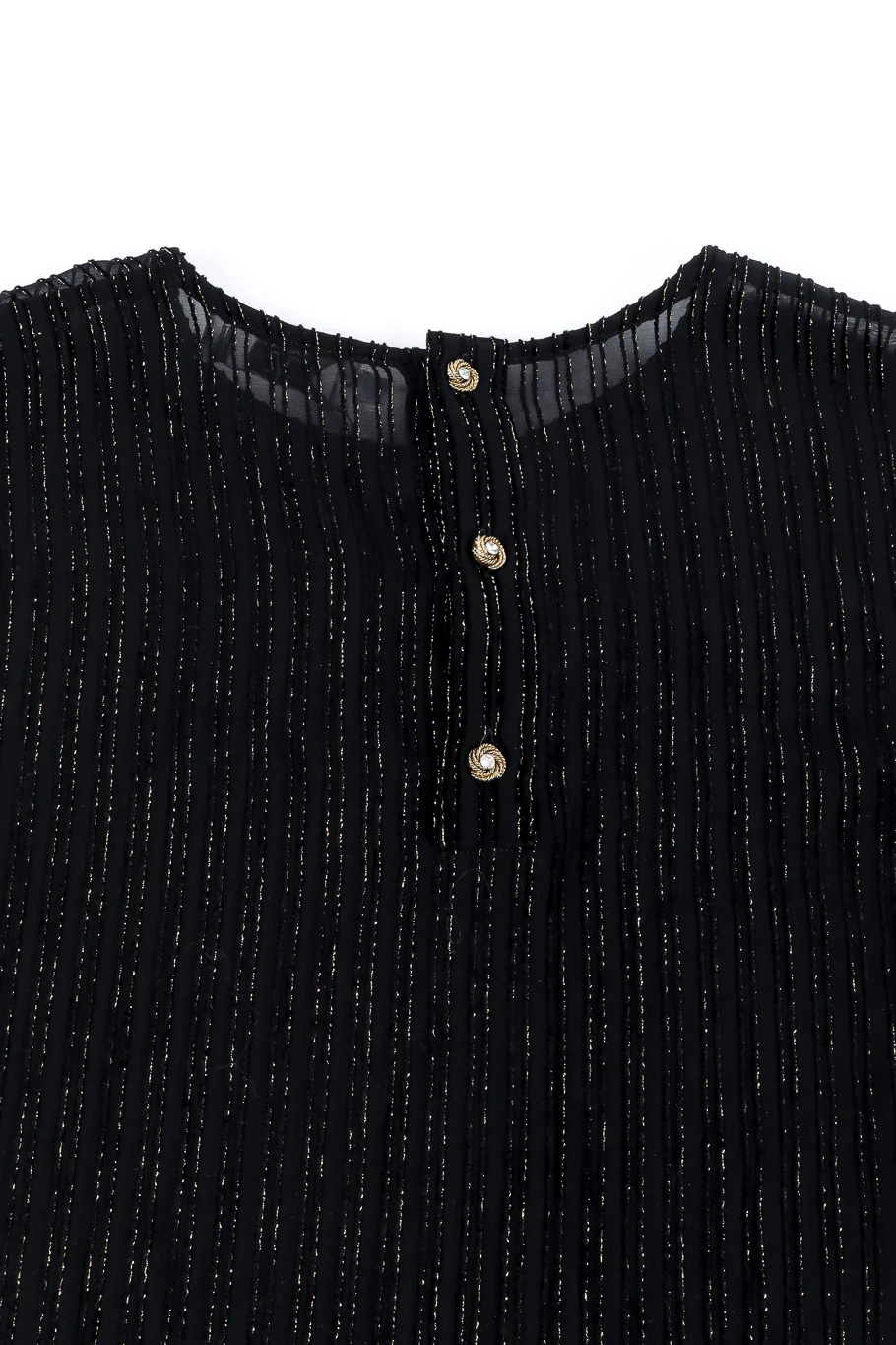 Sheer Lamé Striped Blouse - Image 7