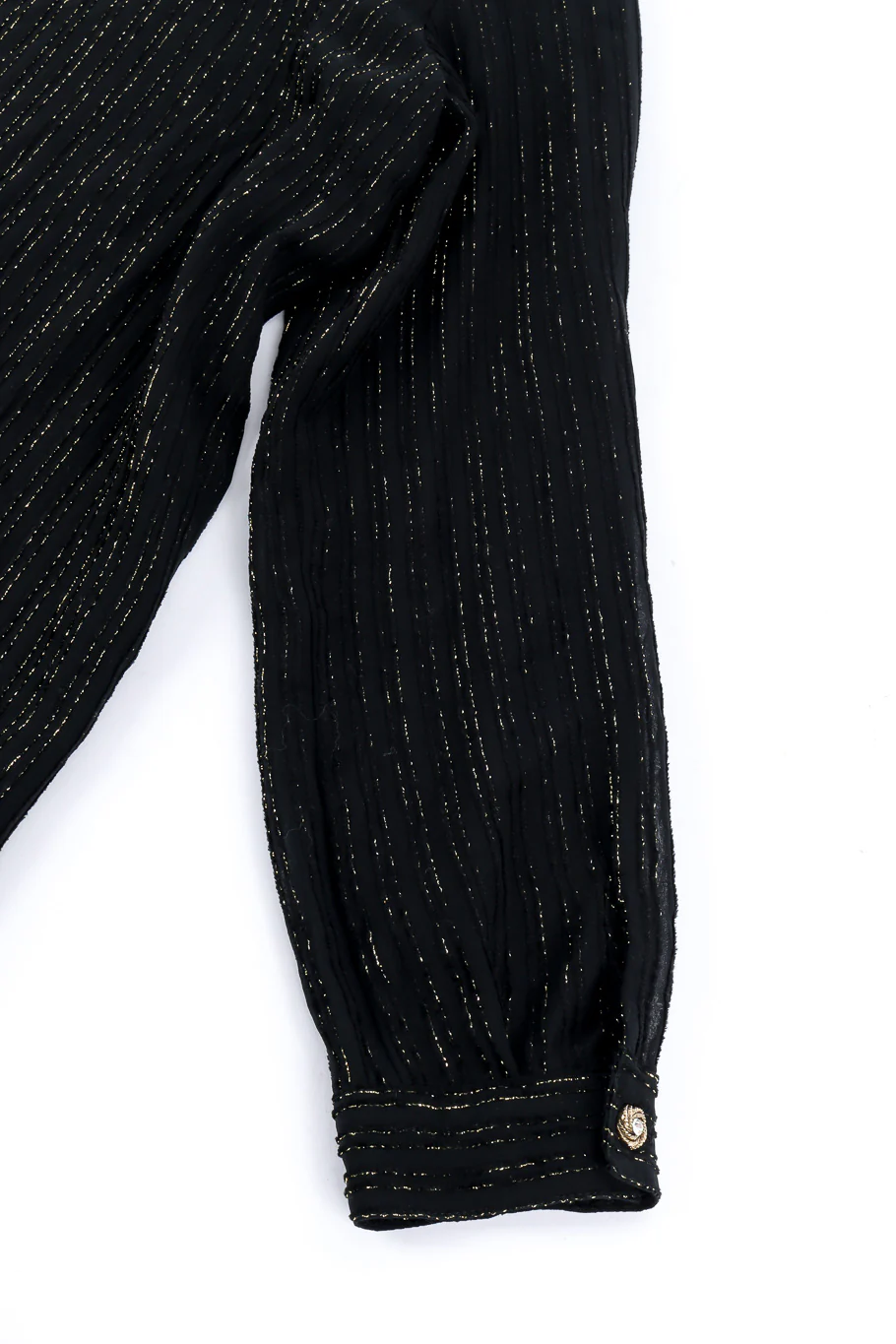 Sheer Lamé Striped Blouse - Image 9