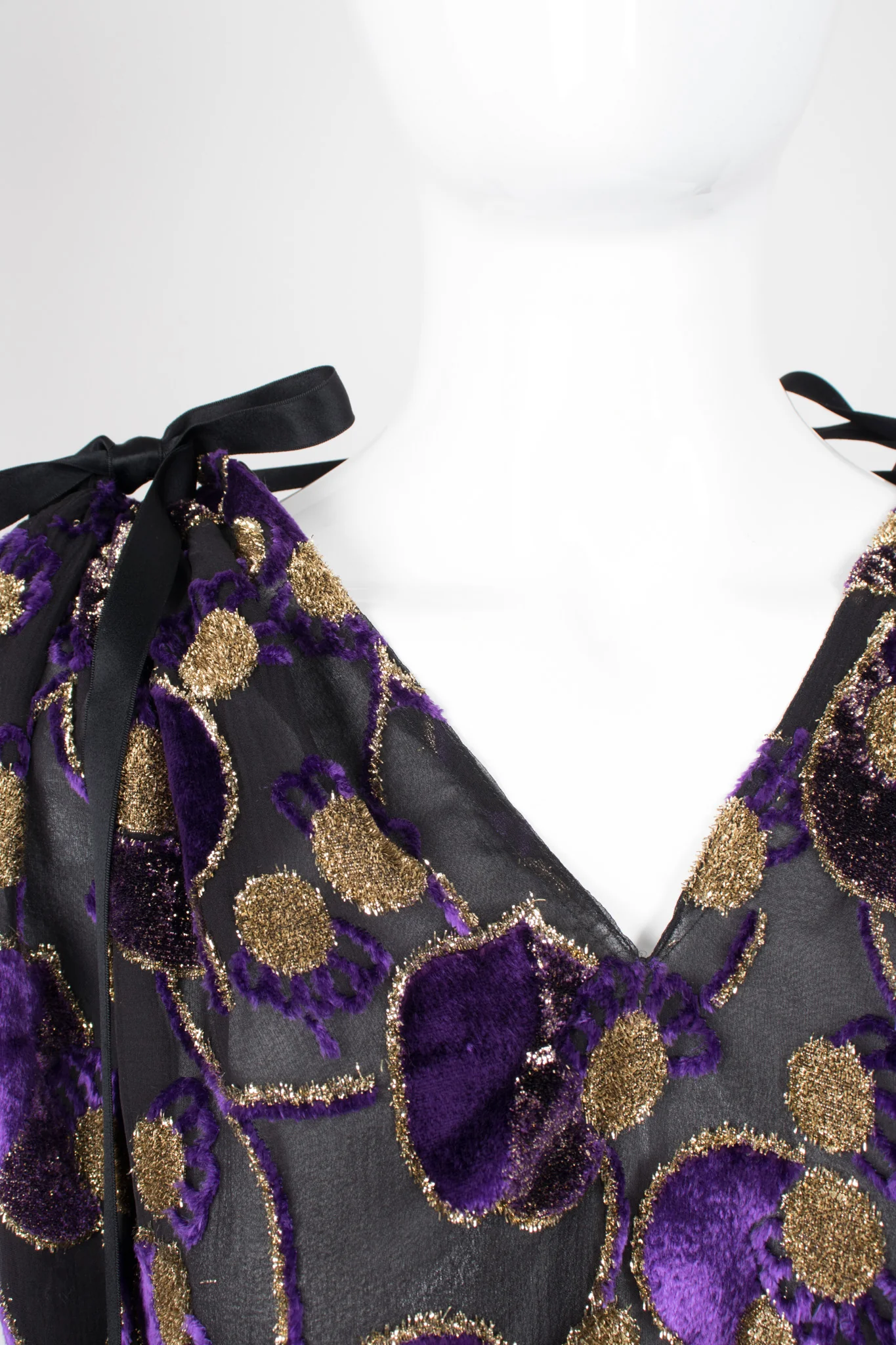 Sheer Lamé Velvet Top & Skirt Set - Image 16